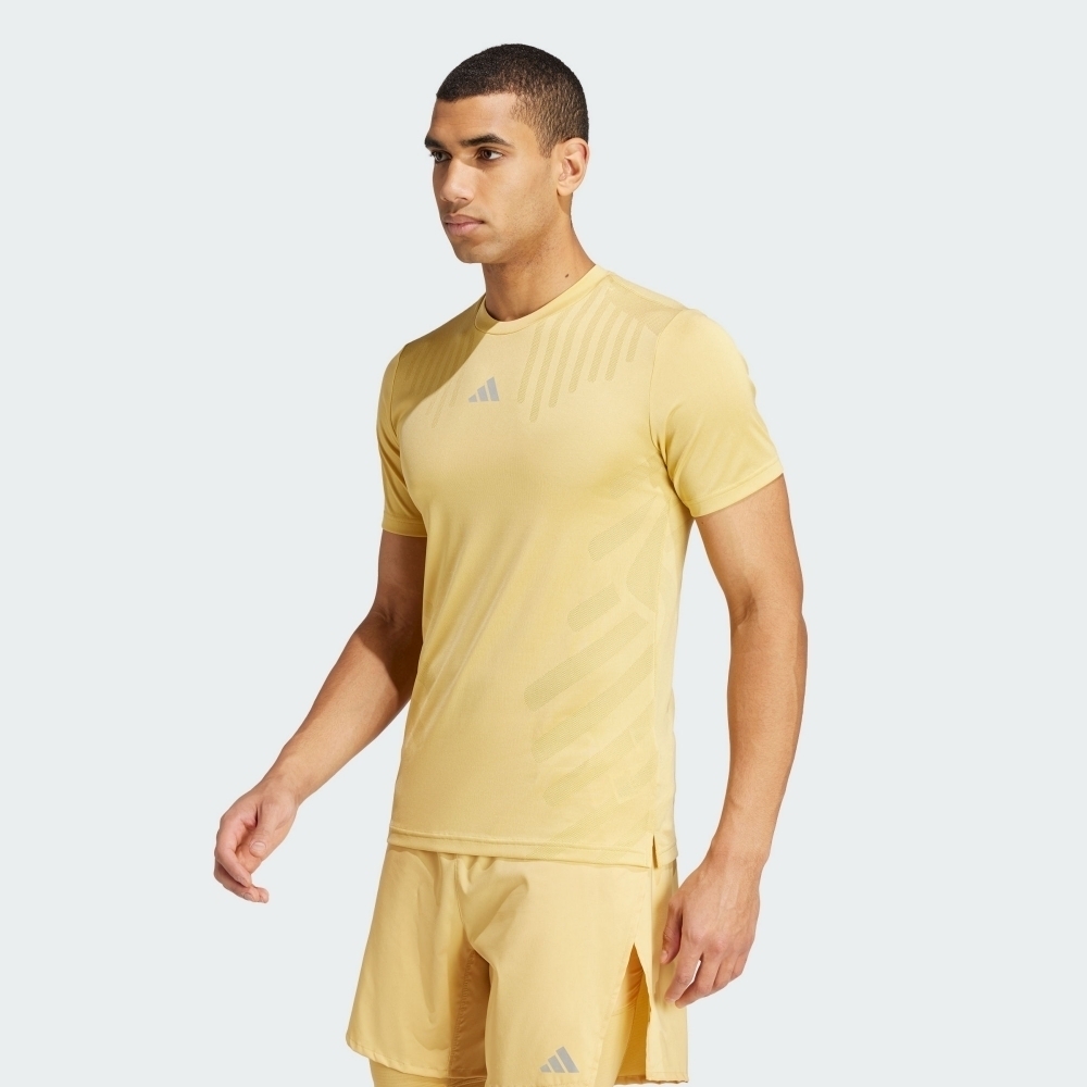 ADIDAS 短T HIIT AIRCHI TEE 黃色 快排 運動 短袖 男 IS3731