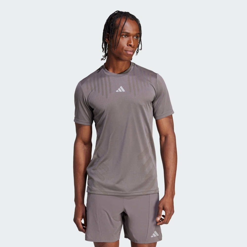 ADIDAS 短T HIIT AIRCHI TEE 灰色 快排 運動 短袖 男 IS3735