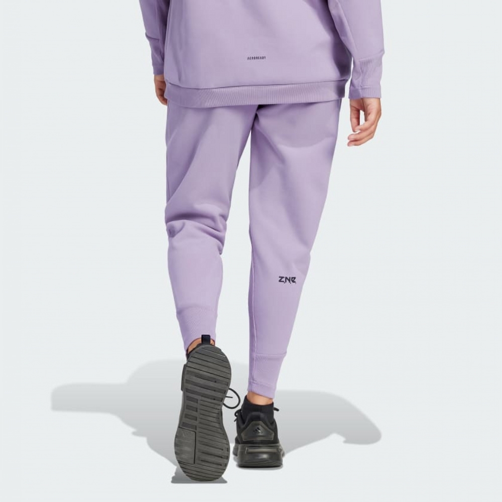 ADIDAS 長褲 Z.N.E. WINTERIZED 紫色 刷毛 吸排 運動長褲 女 IS4334