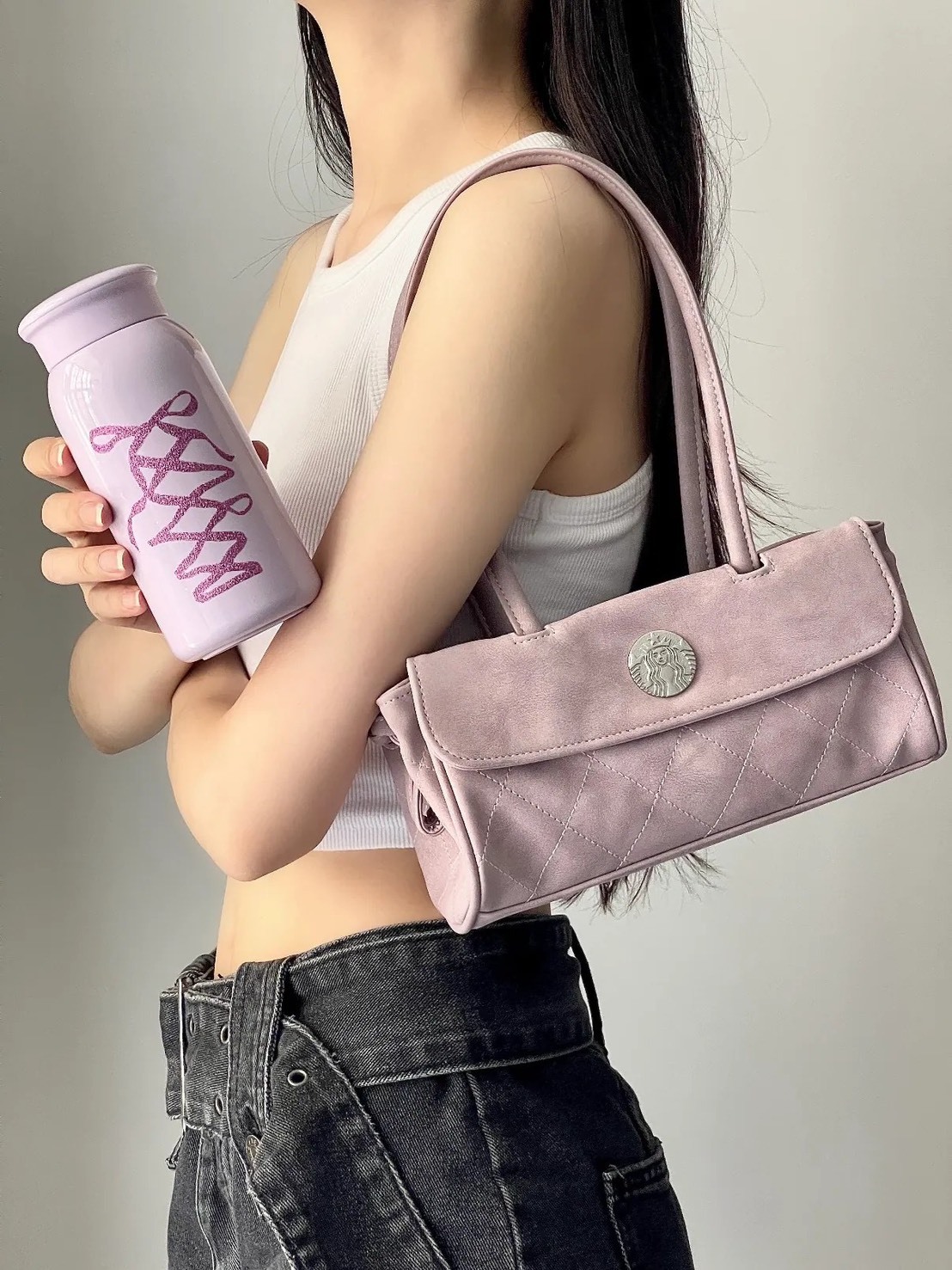 <買水壺再送包??>Starbucks 星巴克 朋克芭蕾系列 保溫瓶 法棍包 單肩包