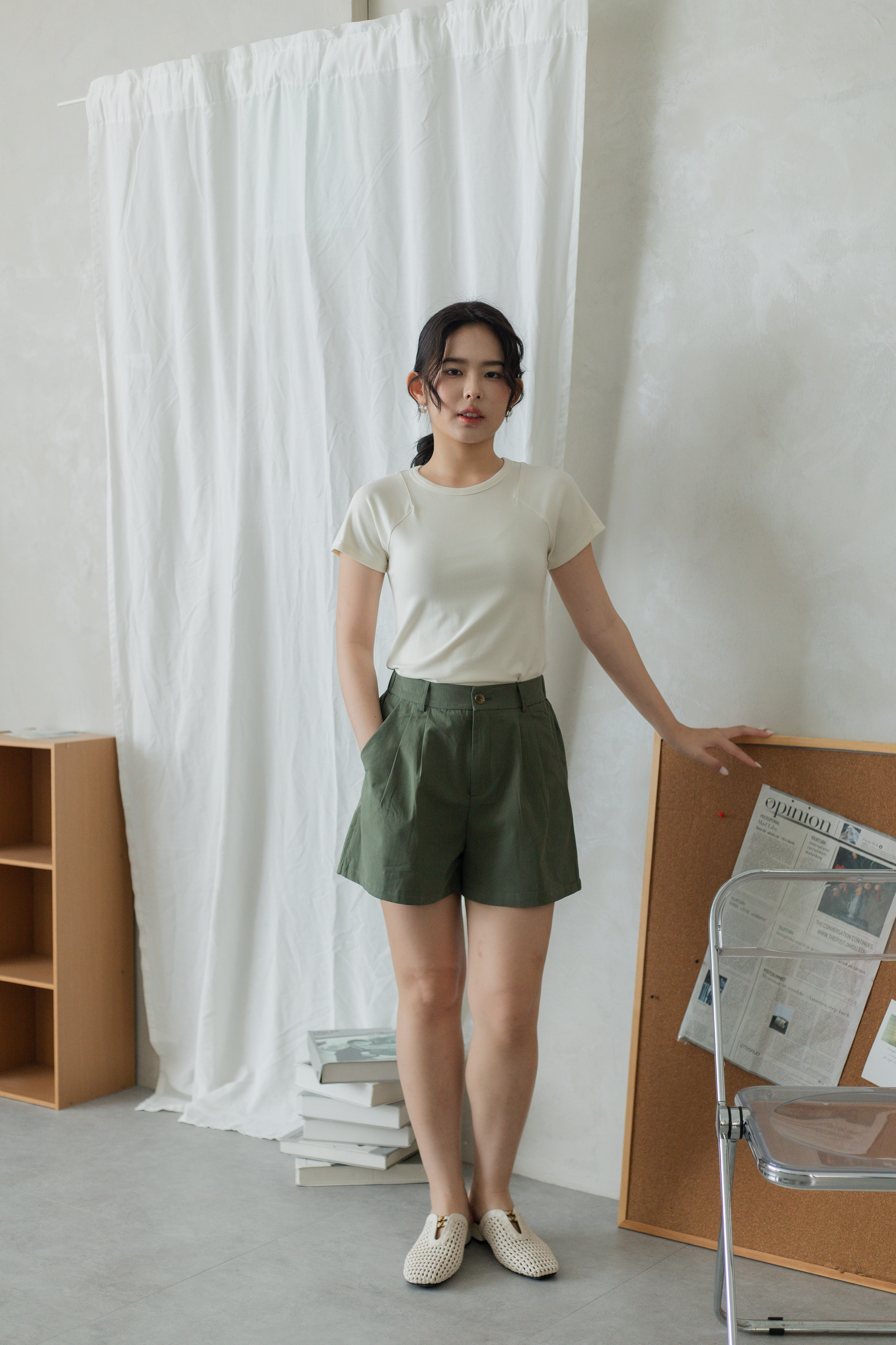 Toir Relaxed Short Green -2809PSGRN
