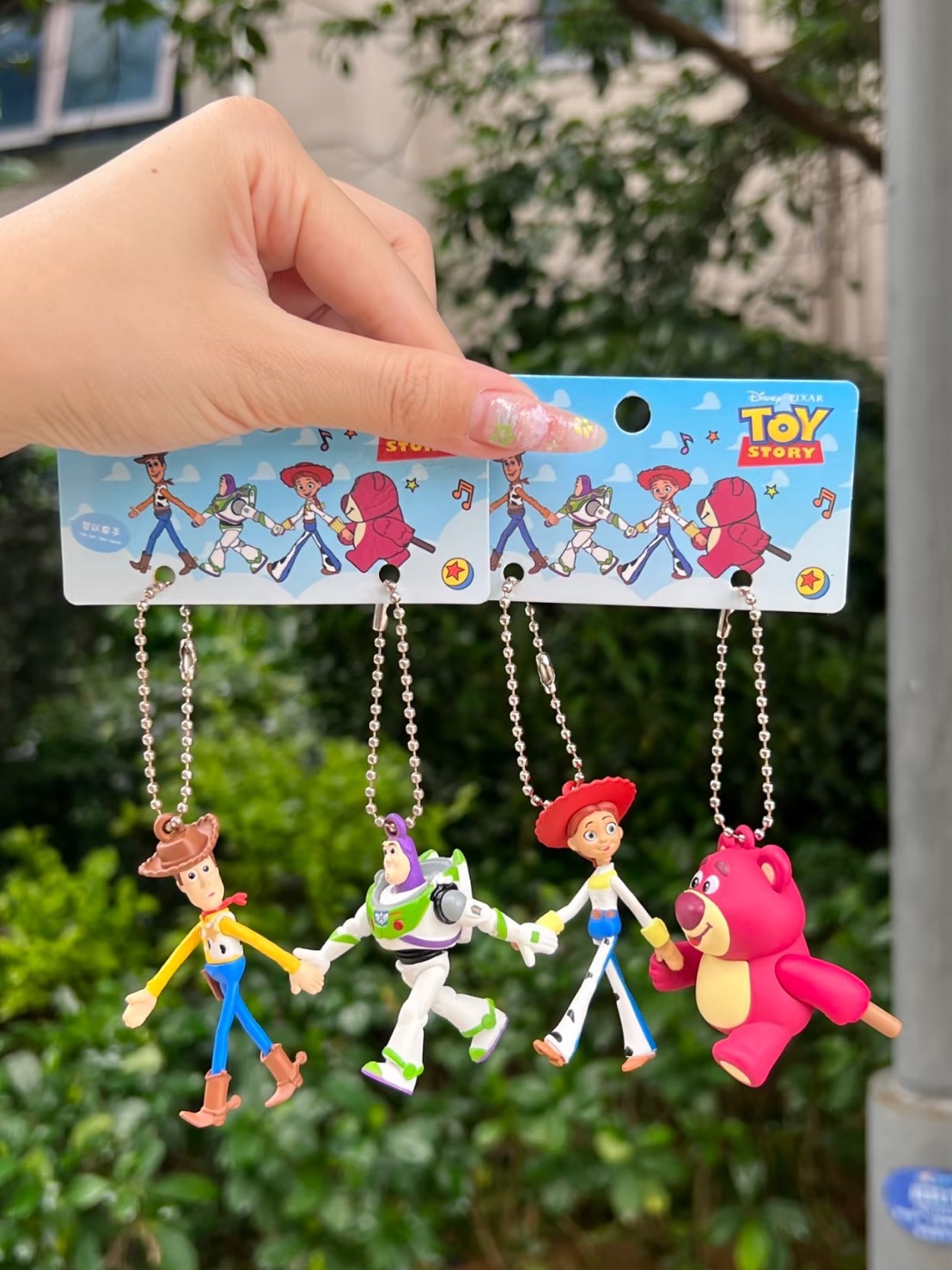 正版授權 迪士尼 玩具總動員 TOYSTORY 新款 手牽手 情侶鑰匙扣 掛件 吊飾
