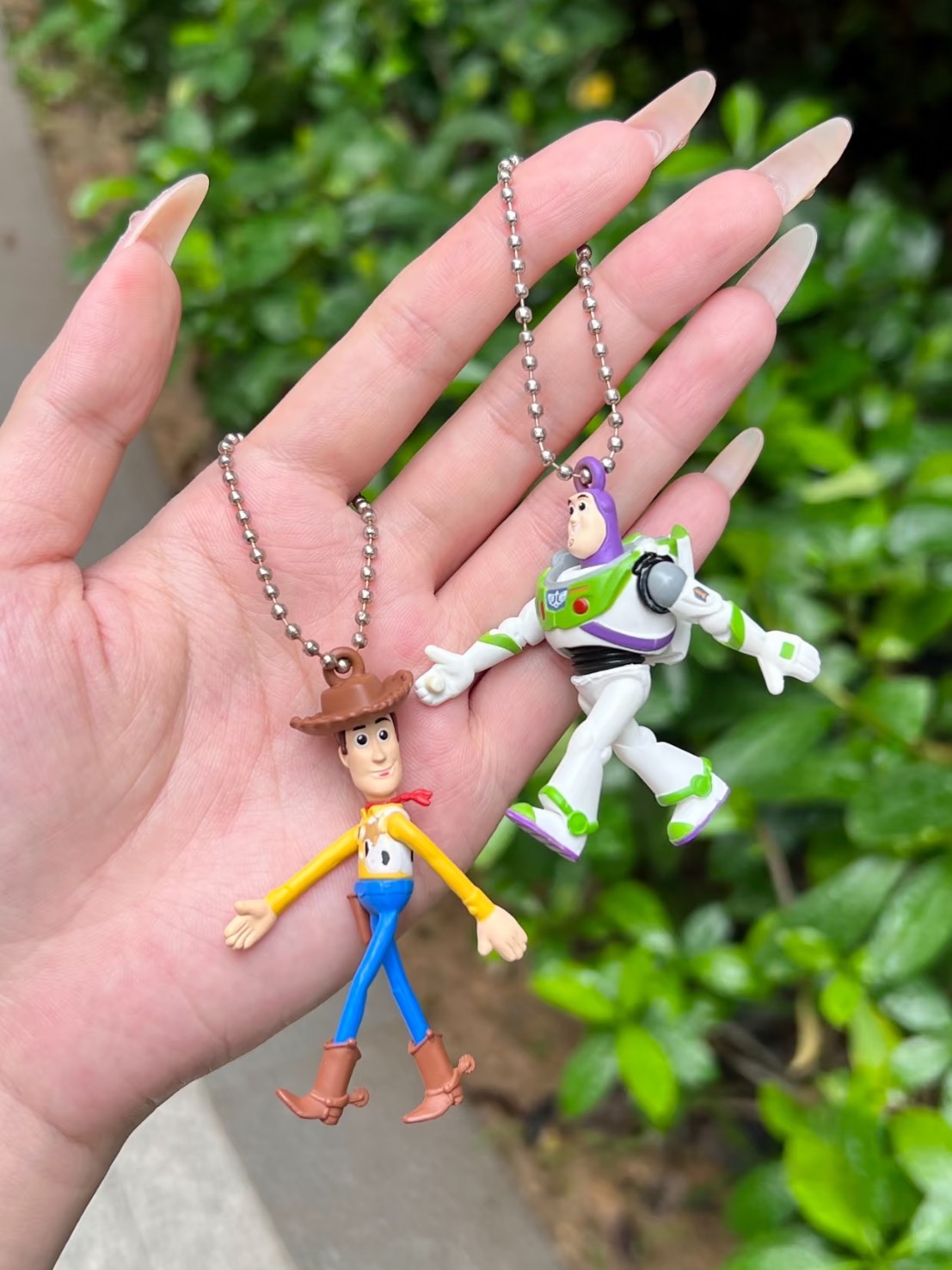 正版授權 迪士尼 玩具總動員 TOYSTORY 新款 手牽手 情侶鑰匙扣 掛件 吊飾