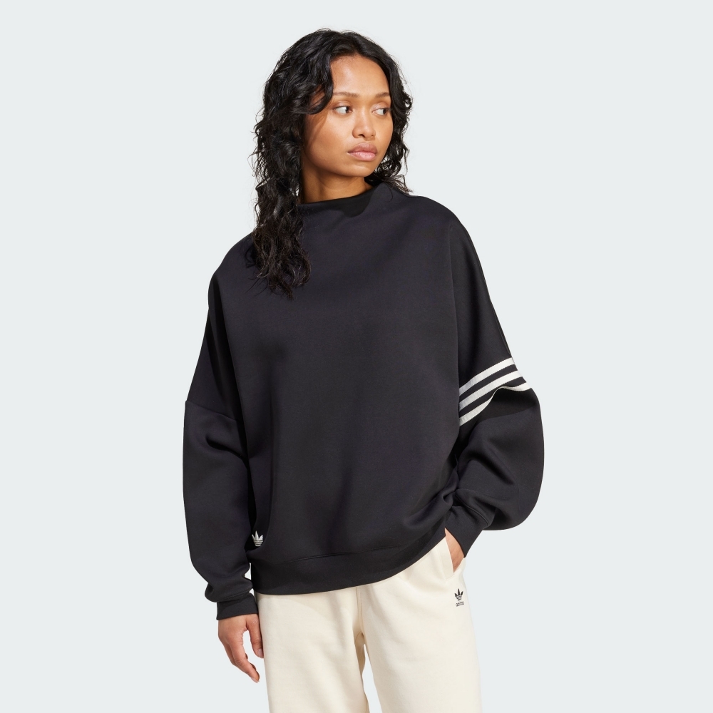 ADIDAS 大學T ORIGINALS 黑色 微高領 長袖 女 IW3430