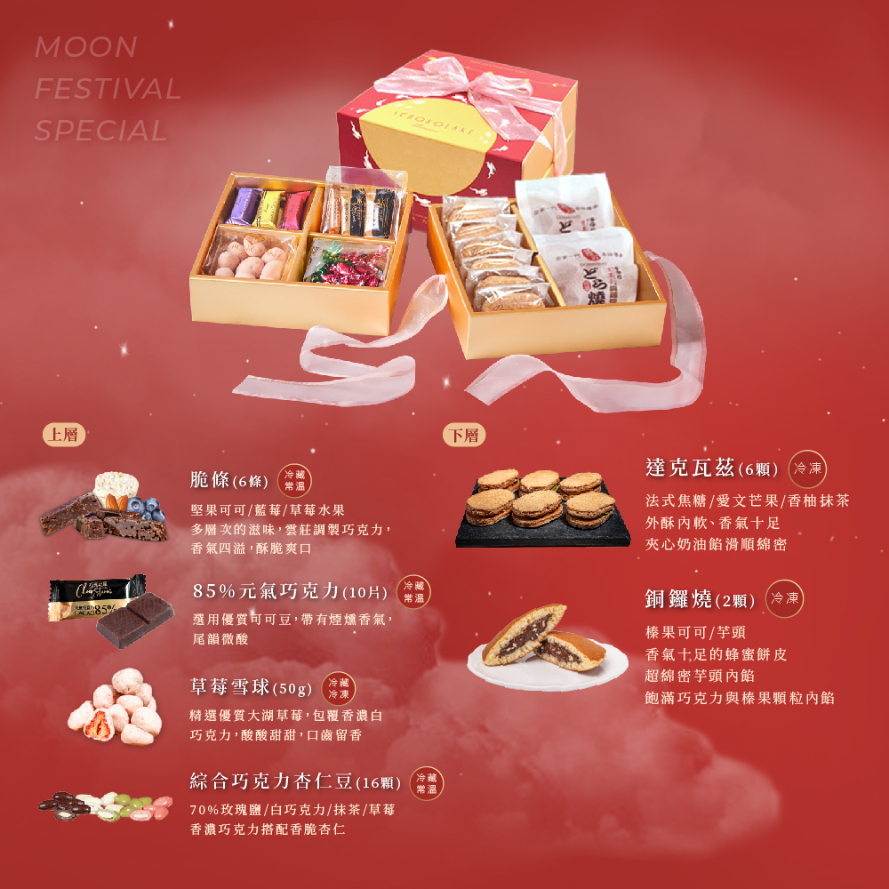 中秋限定-玉兔奔月雙層禮盒