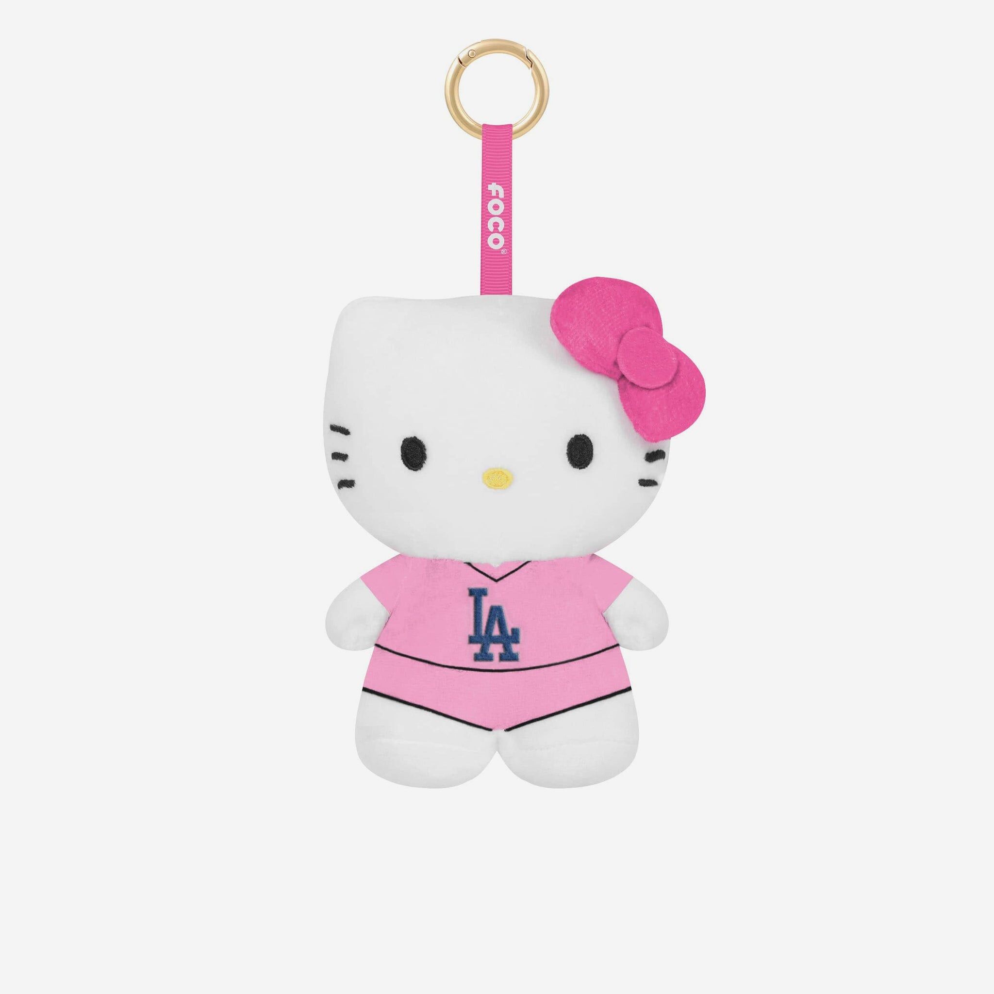 2026SS Hello Kitty x Los Angeles Dodgers Plush Mascot Keychain MLB 洛杉磯 道奇隊 三麗鷗 娃娃 鑰匙圈 吊飾 KY06MBHKTYPNKLD