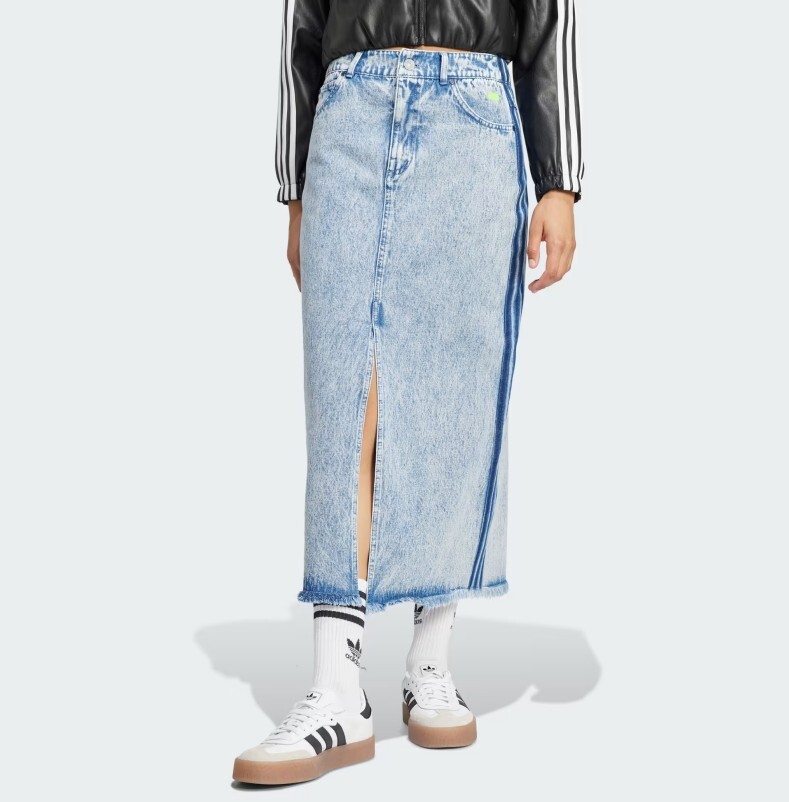 ADIDAS 長裙 KSENIA SKIRT 牛仔裙 休閒長裙 女 IW5665