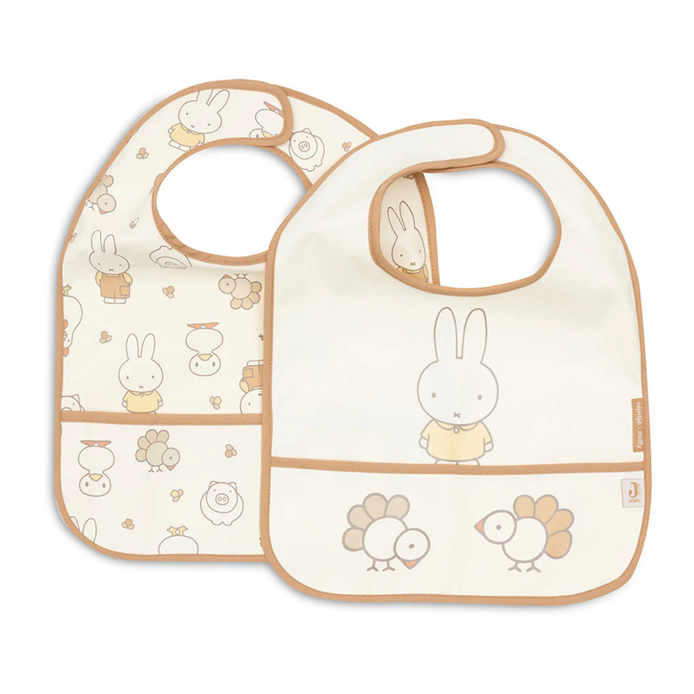 (預購7/15)荷蘭Jollein 防水圍兜2入-Miffy Family Farm