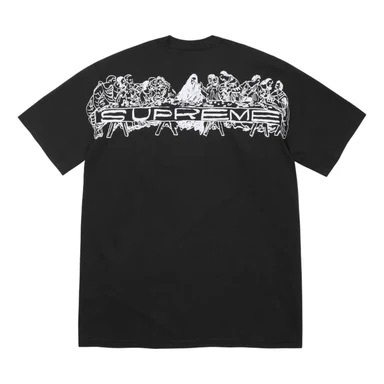 -(B3c02)-SUPREME SUPPER TEE 最後的晚餐 短Ｔ黑色/白色-SS26T62