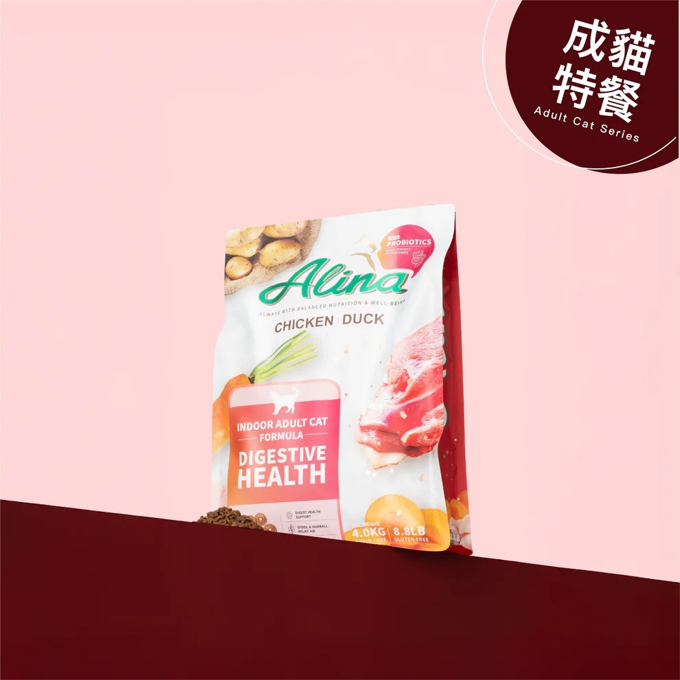 【ALINA】成貓飼料｜雞肉+鴨肉｜腸胃保健配方 2KG / 4KG / 7.5KG