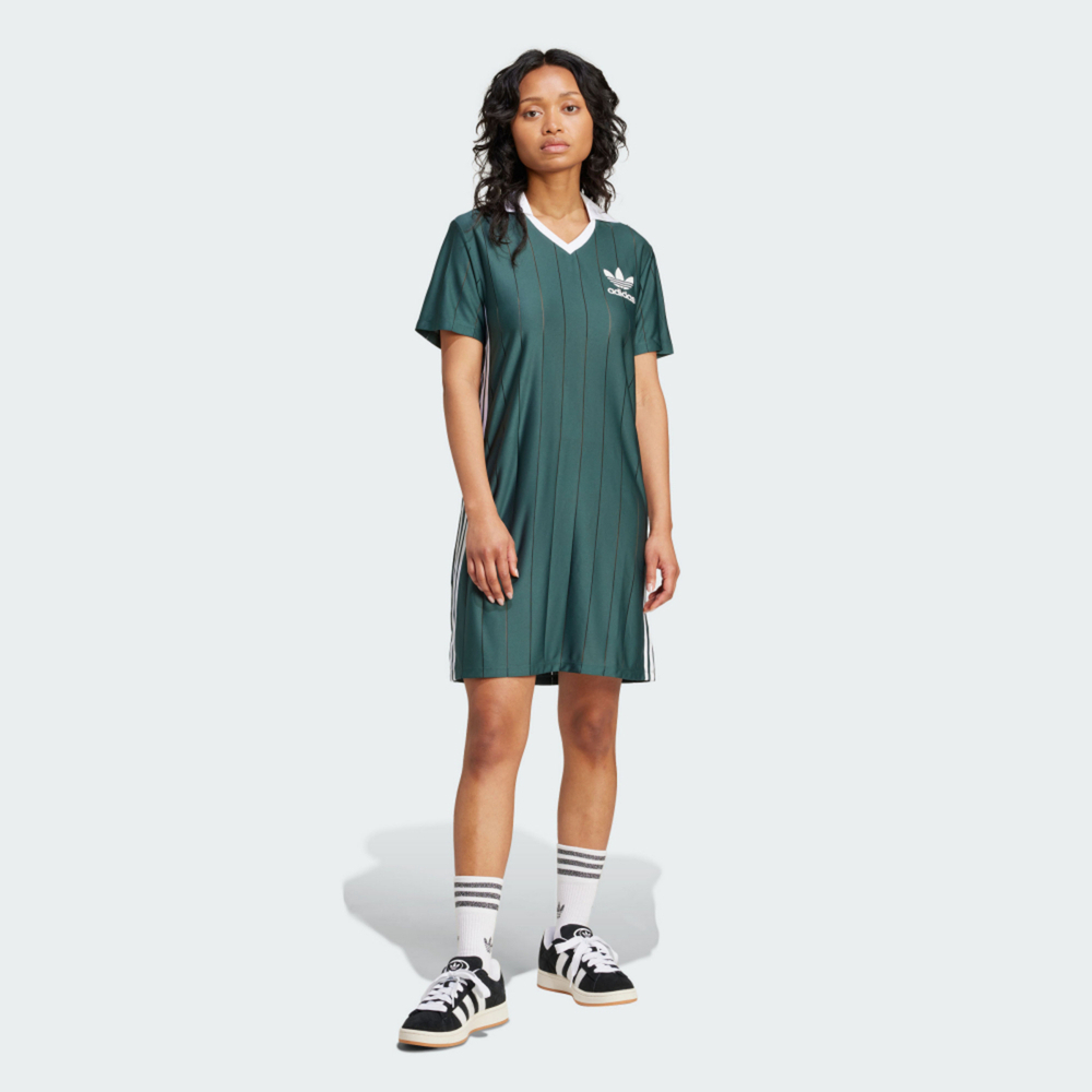 ADIDAS 長裙 ADICOLOR 綠色 復古 連身洋裝 女 IX5507