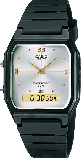 萬年鐘錶 - CASIO  卡西歐 潮流復古雙顯指針錶 AW-48HE-7A 錶徑 : 31.1mm