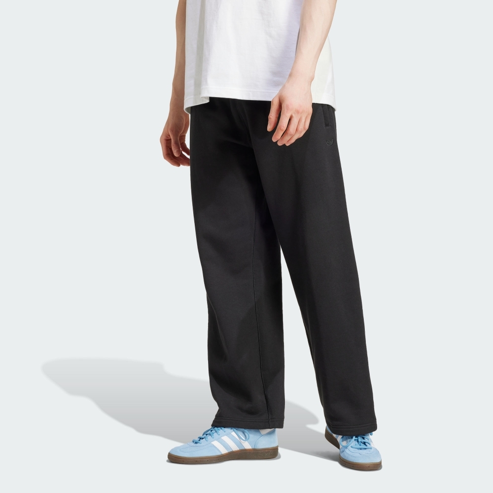 ADIDAS 長褲 P ESS WIDE PT 黑色 棉 直筒 寬褲 男 IY2251