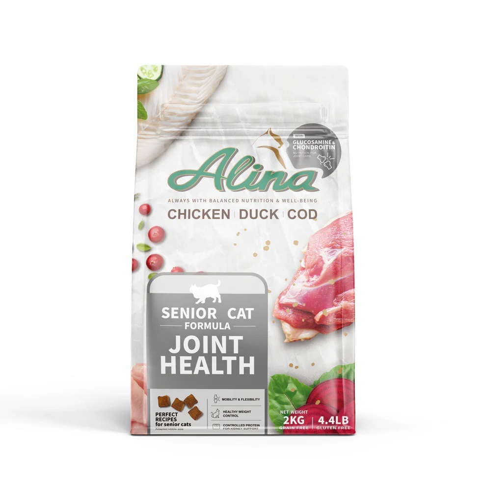 【ALINA】熟齡貓飼料｜雞肉+鴨肉+鱈魚｜關節保健配方 2KG / 4KG / 7.5KG