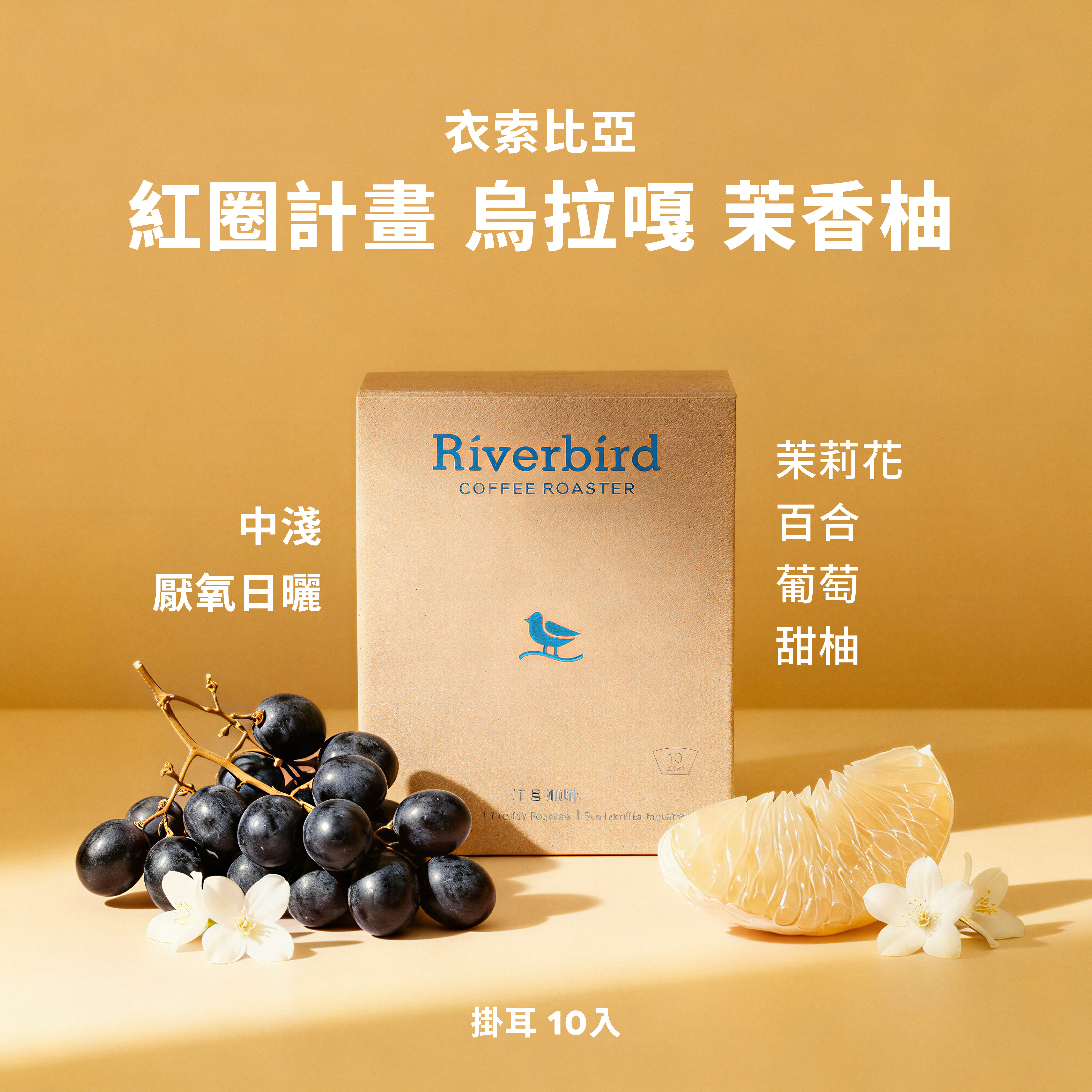 【一期一會】《10入掛耳》衣索比亞 紅圈計畫 烏拉嘎 茉香柚 中淺/厭氧日曬