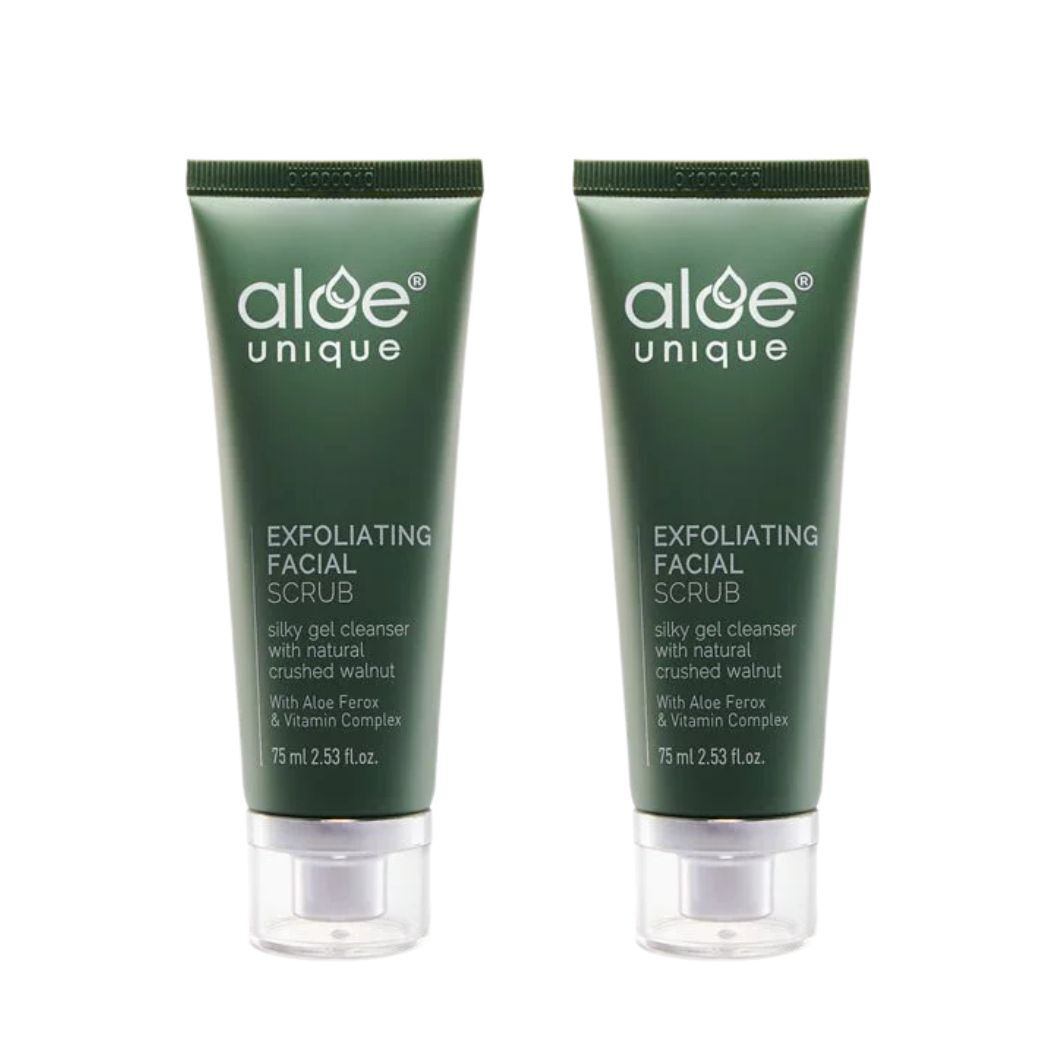 aloe unique優尼客-開普蘆薈去角質面部磨砂 75ml -2入組