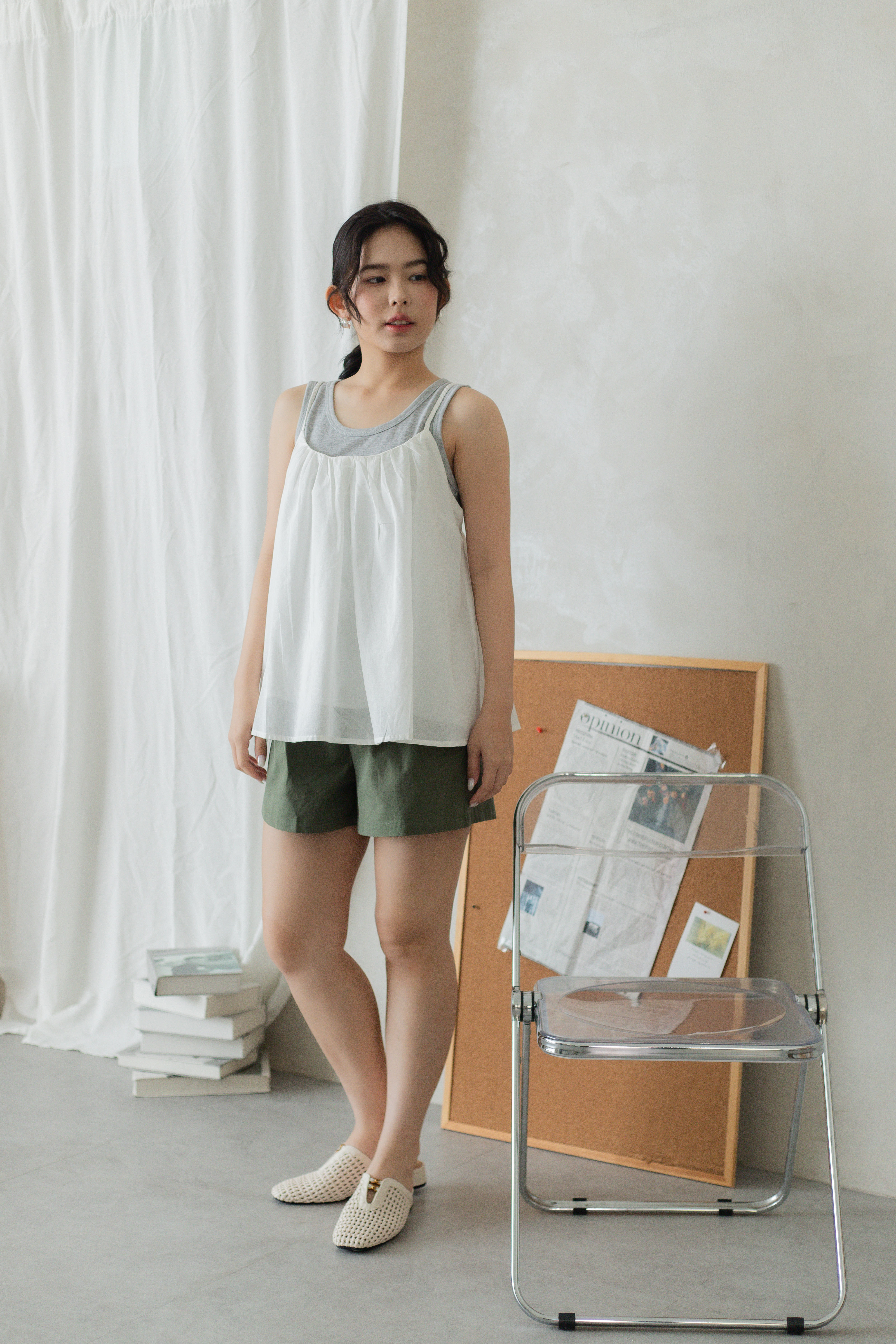 Marlow Layering Top (2pcs) White-2807TVWHI