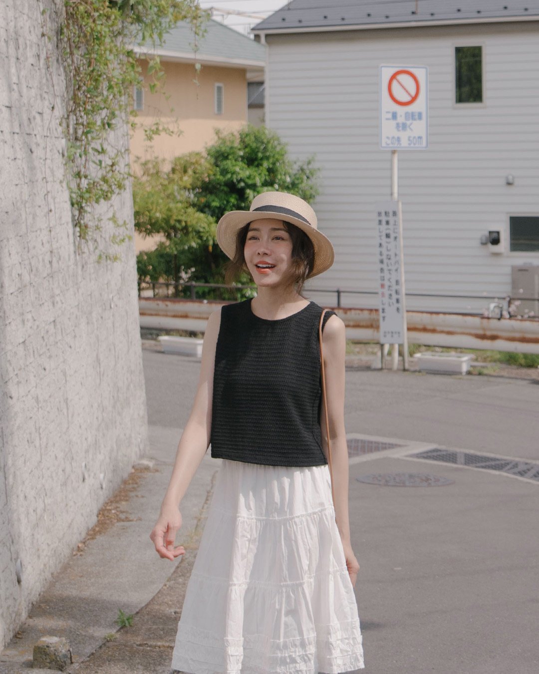 3D Jacquard Textured Wide-Shoulder Vest - Black【01099844】in stock+pre-order