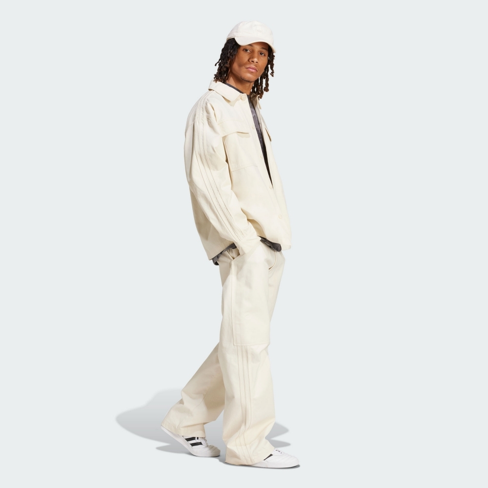 ADIDAS 外套 P ESS SHI 米白 長袖 襯衫外套 男 IY2280