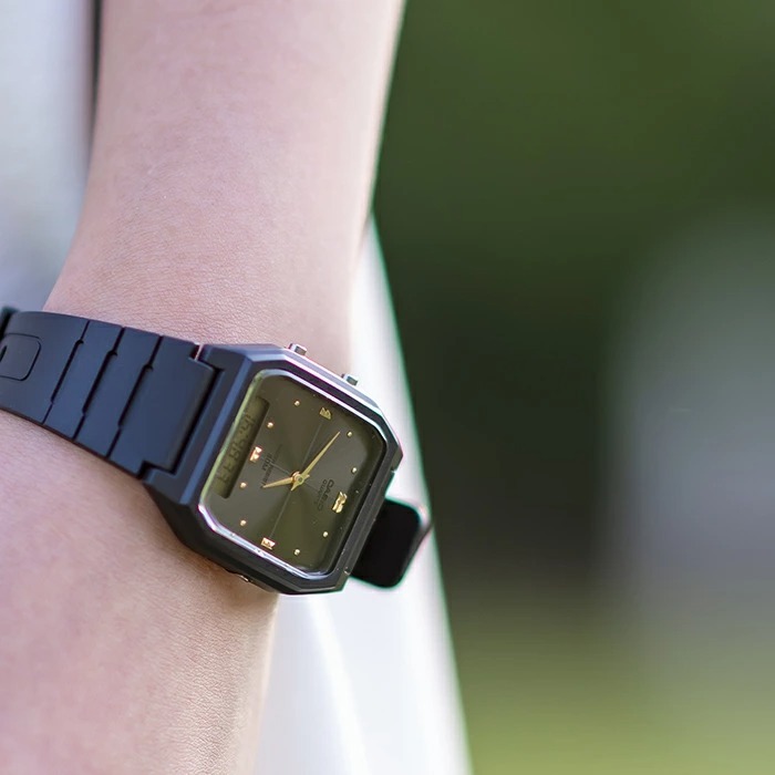 萬年鐘錶 - CASIO  卡西歐 潮流復古雙顯指針錶 AW-48HE-8A 錶徑 : 31.1mm