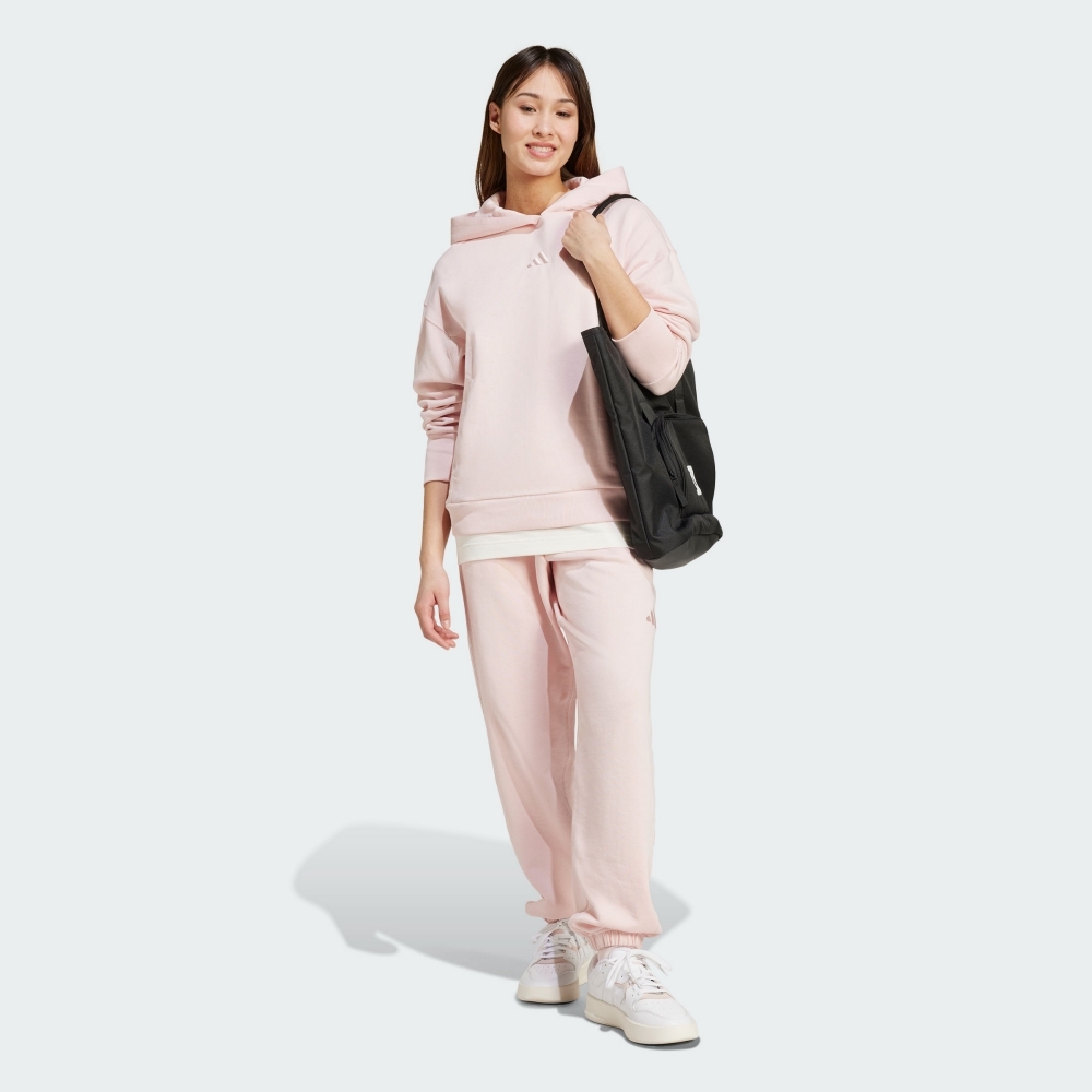 ADIDAS 帽T W ALL SZN FT HD 粉紅 長袖 連帽上衣 女 IY6812