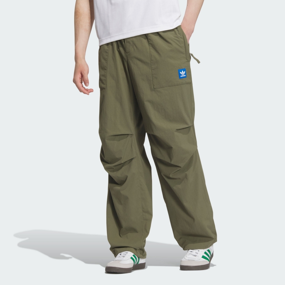 ADIDAS 長褲 CS WOVEN PANTS 綠色 寬褲 工作褲 男 JC6838
