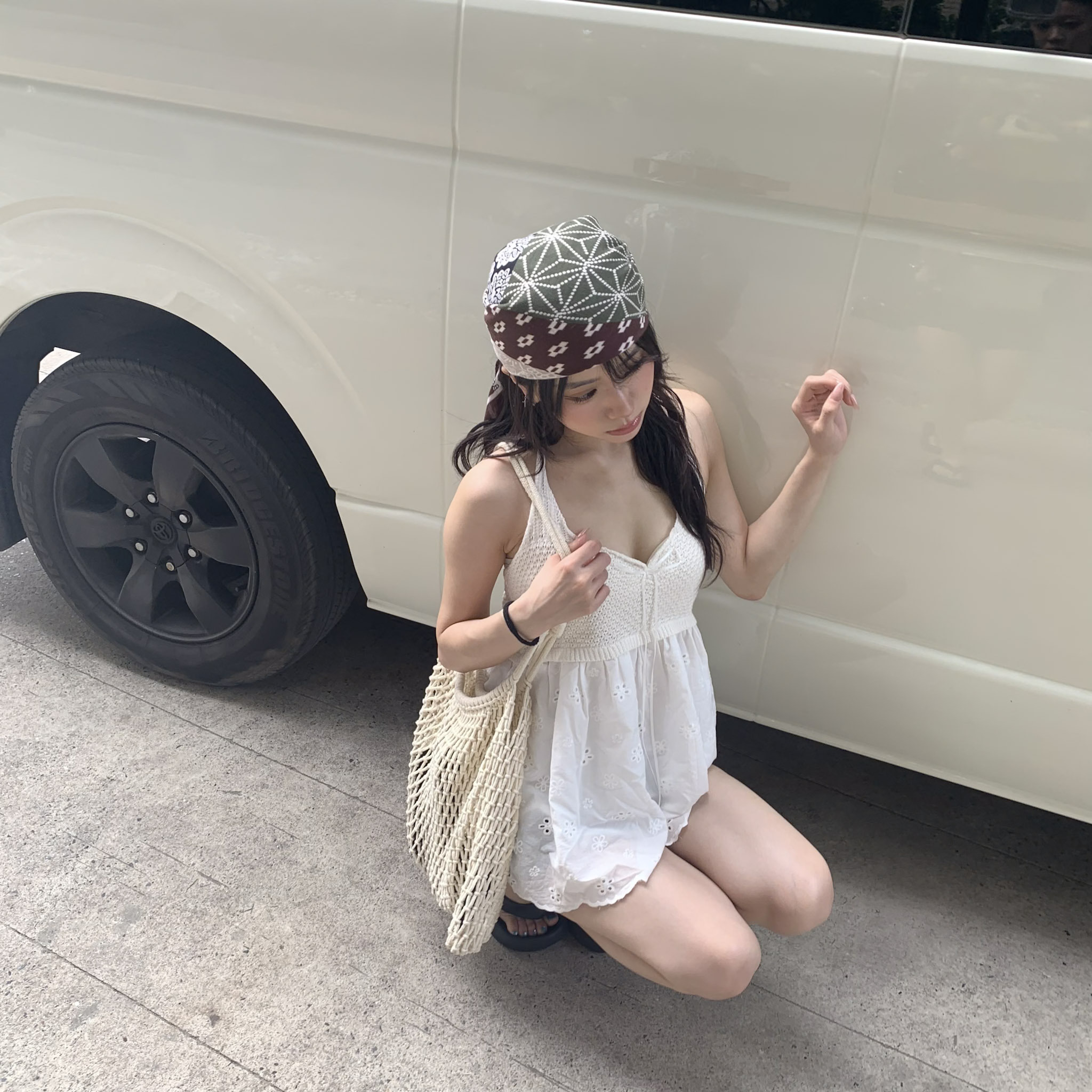 ISA_下一站度假! 海島緹花v領繞脖綁帶美洋_65114