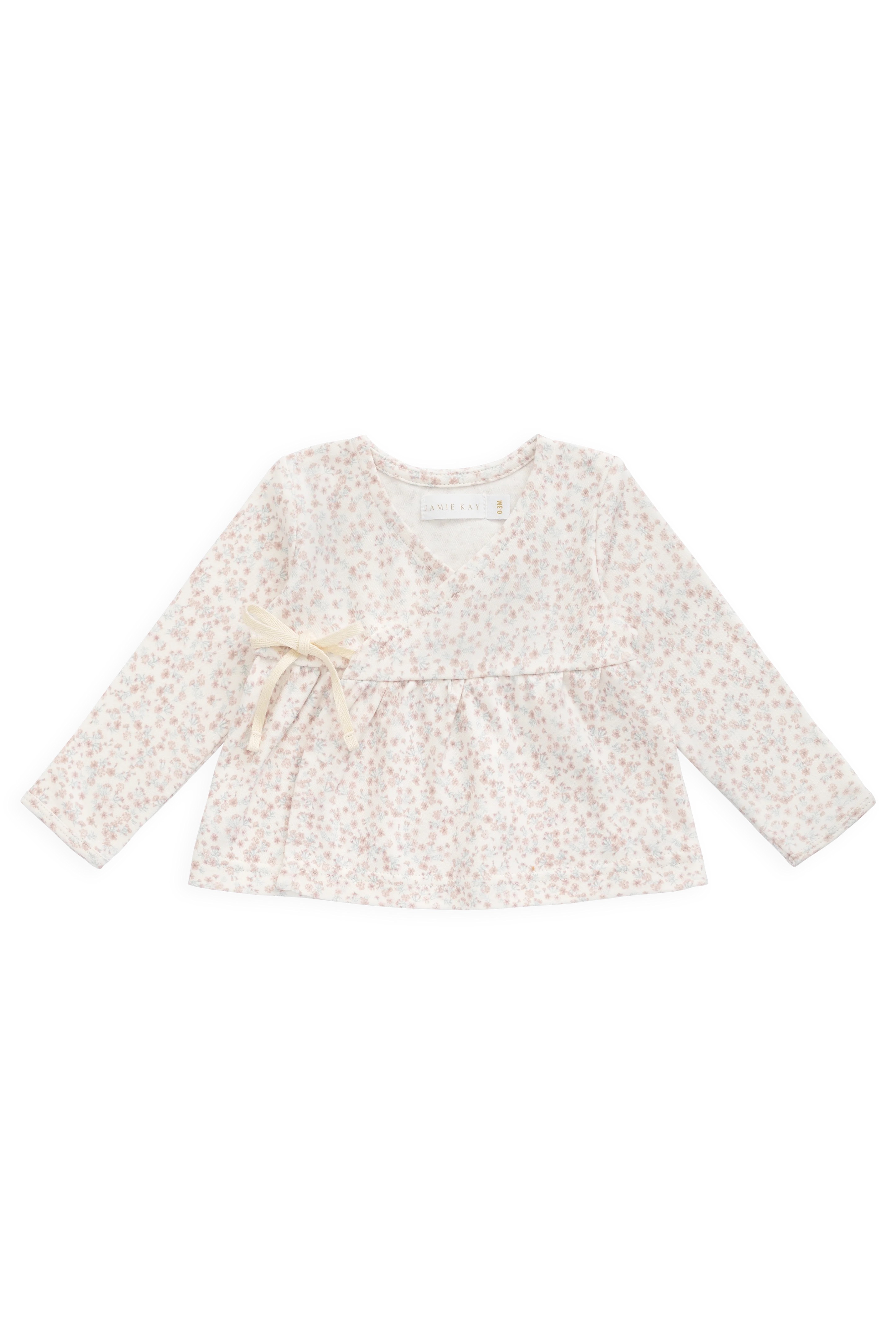 【預購】JAMIE KAY -Organic Cotton Clemence Wrap Top（Posy Milk）