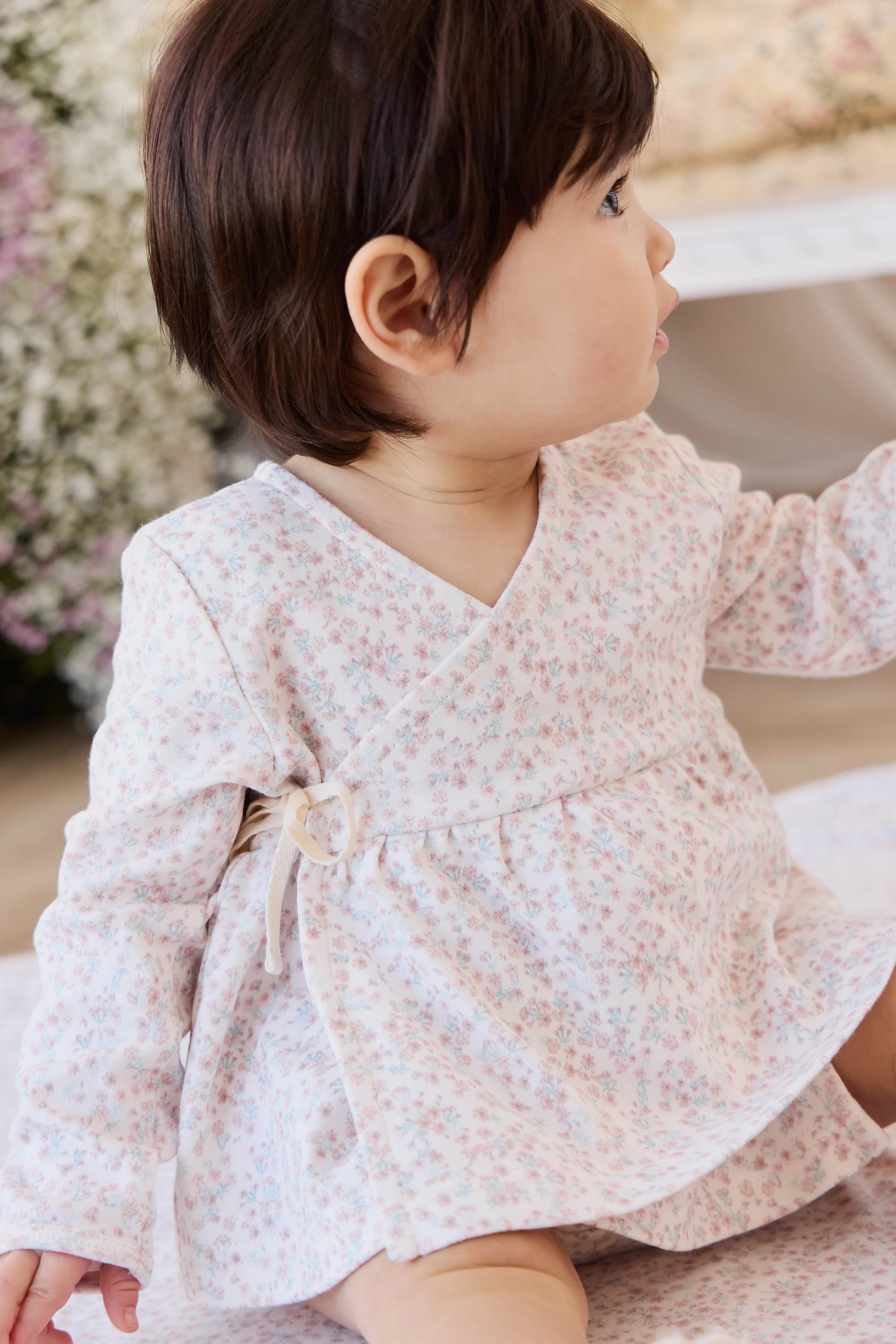 【預購】JAMIE KAY -Organic Cotton Clemence Wrap Top（Posy Milk）
