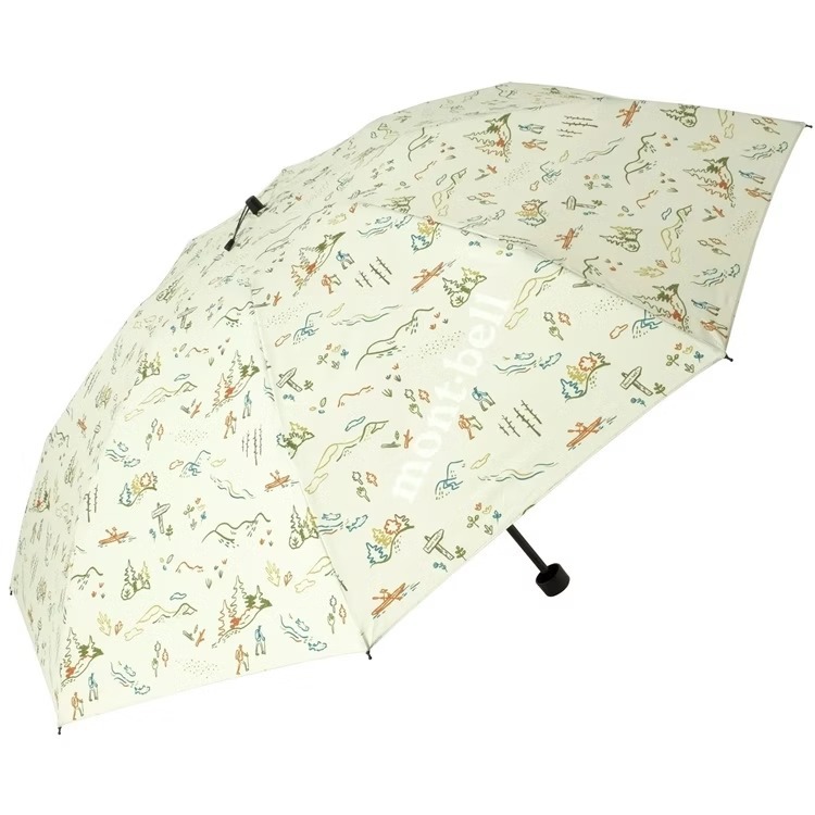 Mont-bell PRINT TREKKING UMBRELLA 55 雨傘 1128754-#2米白  [HappyOutdoor]