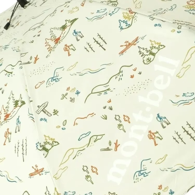 Mont-bell PRINT TREKKING UMBRELLA 55 雨傘 1128754-#2米白  [HappyOutdoor]