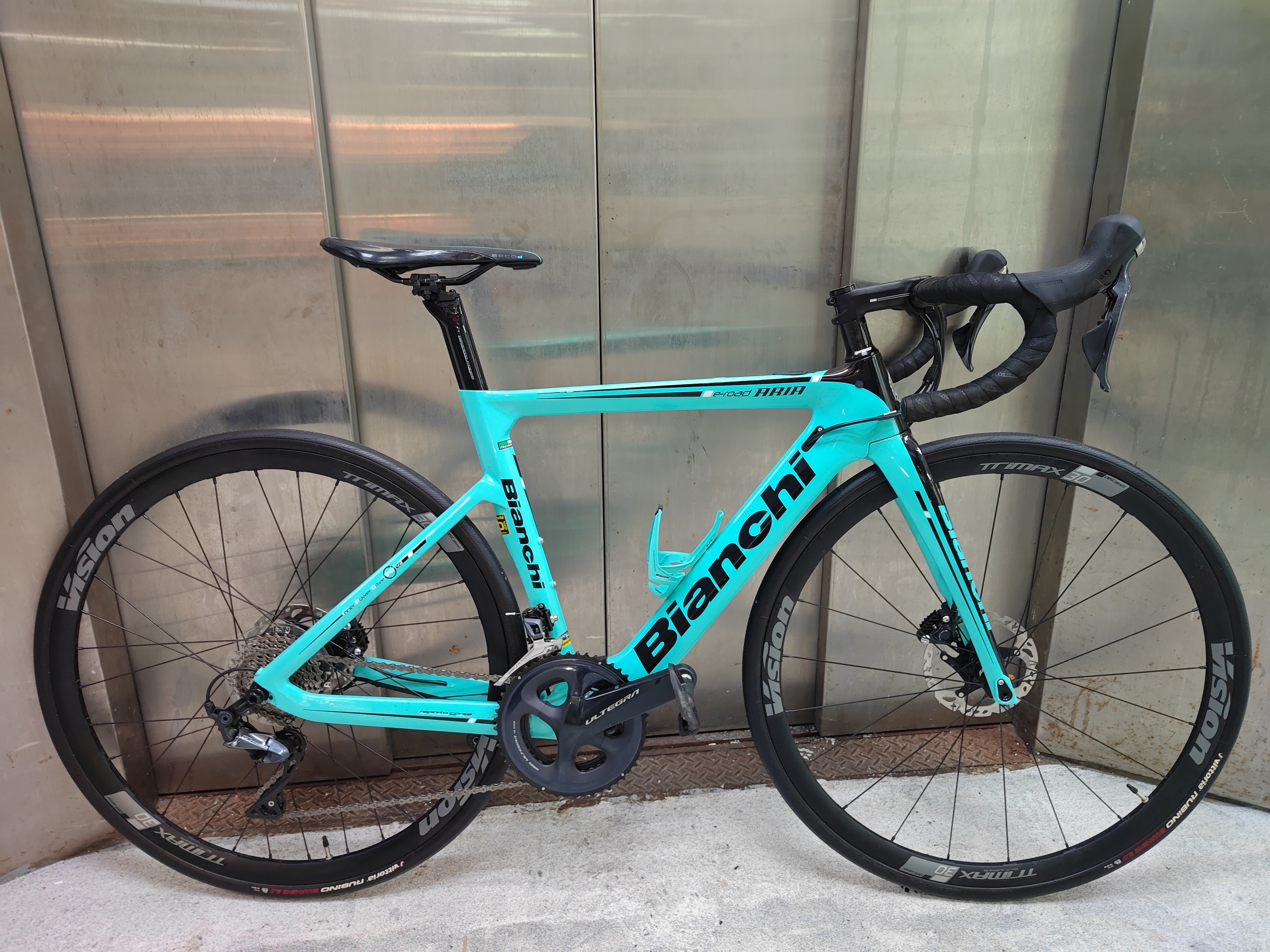 二手 Bianchi Aria E‑Road 50cm｜Ultegra R8000 11速碟煞 全碳空力電動公路車