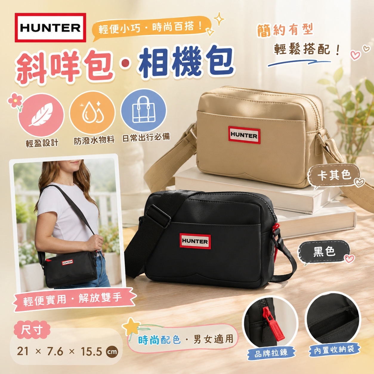 【預購】Hunter H063002 斜咩相機袋