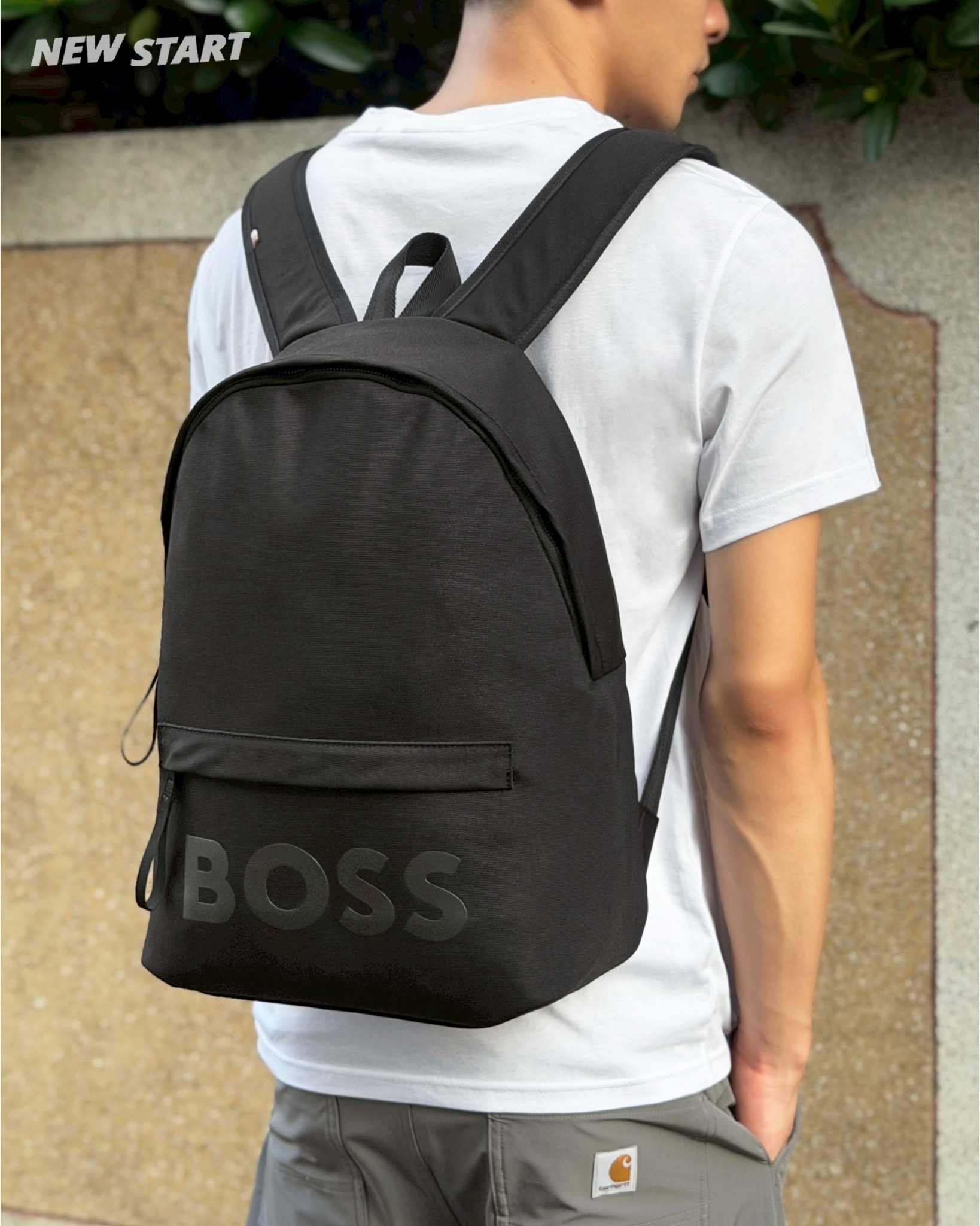 Boss 大字母 帆布 大容量 後背包