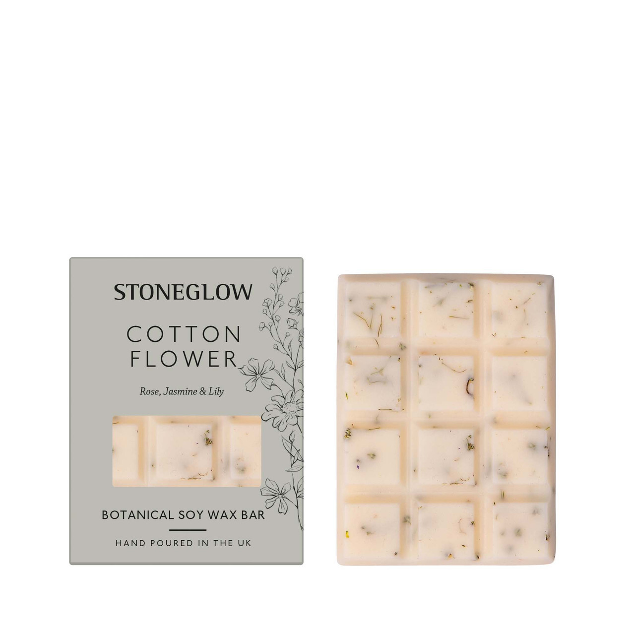 STONEGLOW The Walled Garden - Cotton Flower Scented Botanical Soy Wax Melt Snap Bar