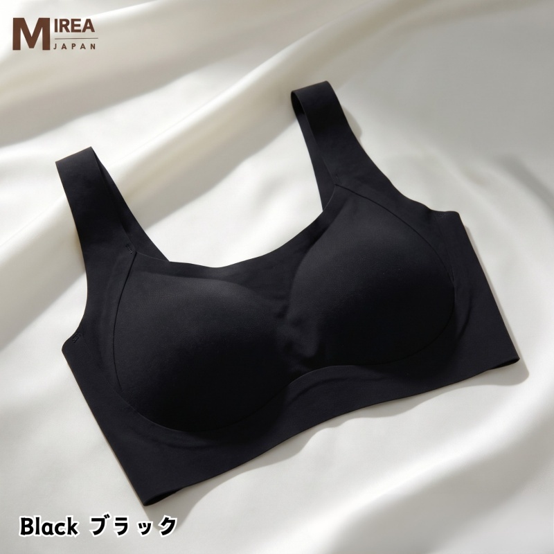 HKCG0630-002 無痕果凍寬肩帶背心BRA TOP Black-2608 (A2M-2XL)