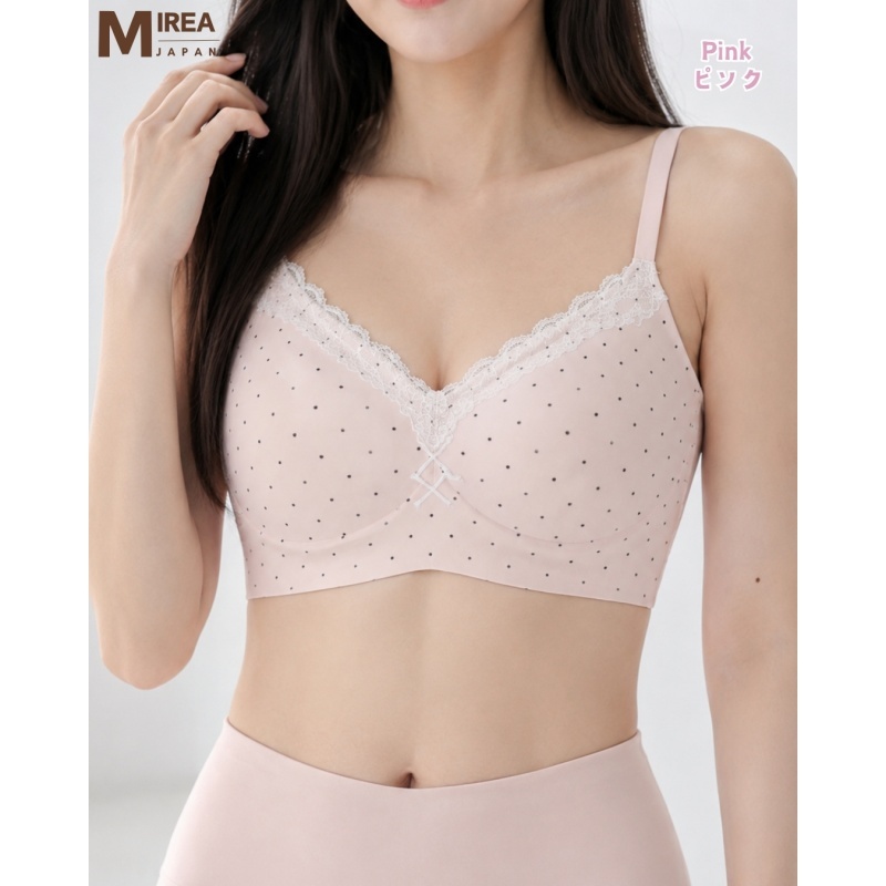 HKCG0630-038 點點配蕾絲BRA TOP Pink-2620 (A38M-2XL)