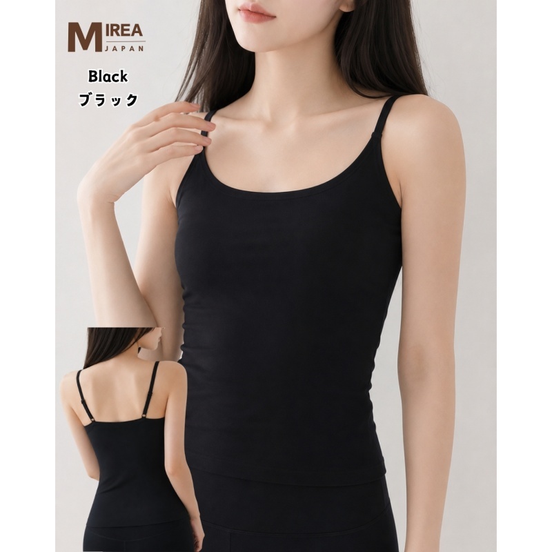 HKCG0630-032 冰絲涼感吊帶背心 BRA TOP Black-2618 (A32M-XL)