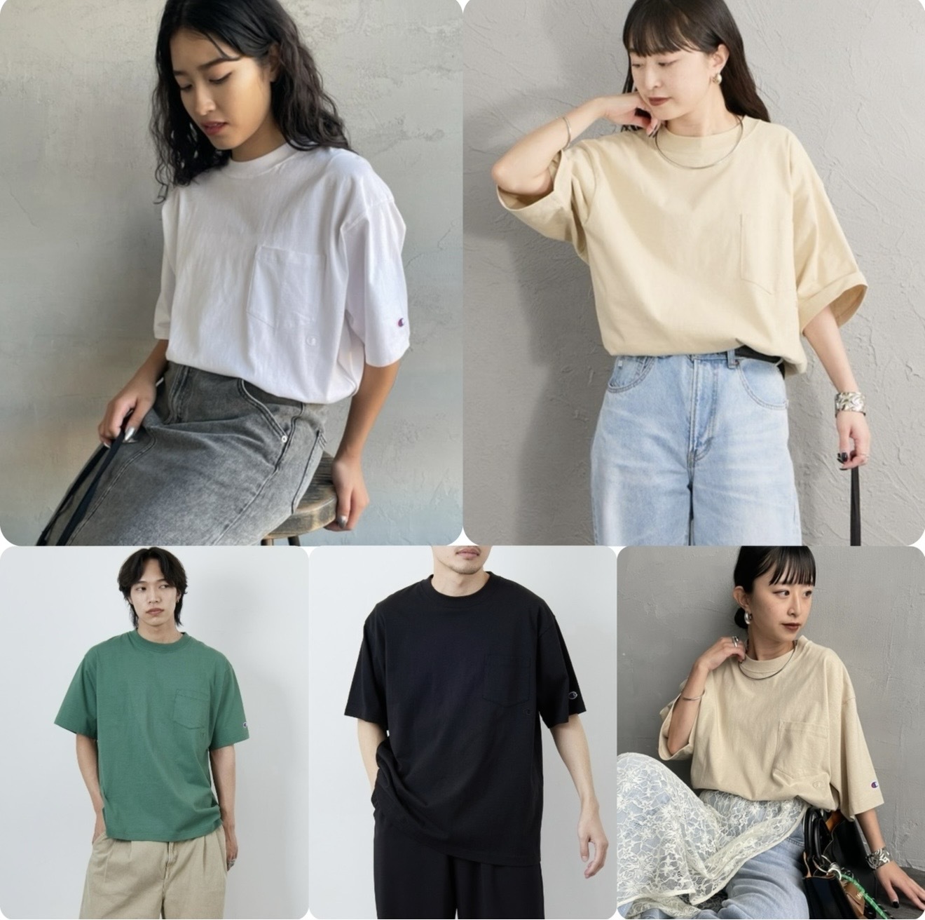 Cha*mpion前有胸袋手袖小Logo短袖Tee- 2600488-260710