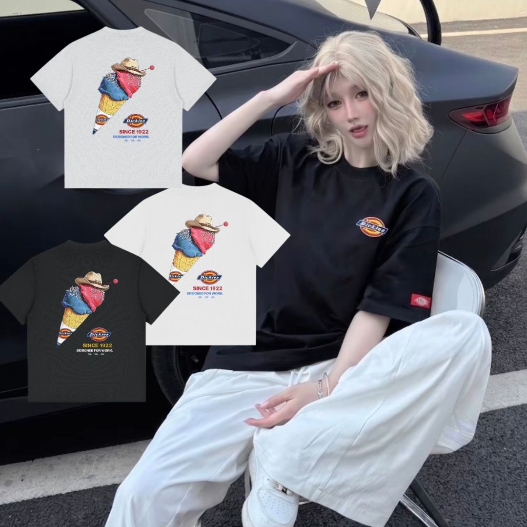 『預購商品』Dickies 美式做舊冰淇淋印花短T DKU262MKTCOR-C2