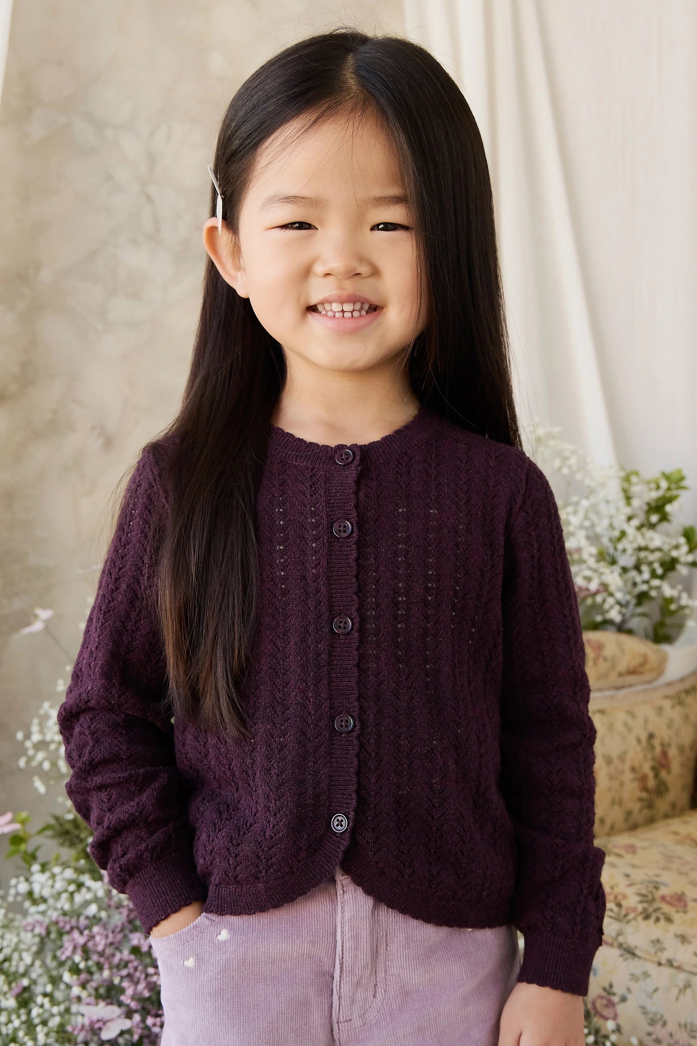 【預購】JAMIE KAY - Maxine Knitted Cardigan（Blackcurrant）