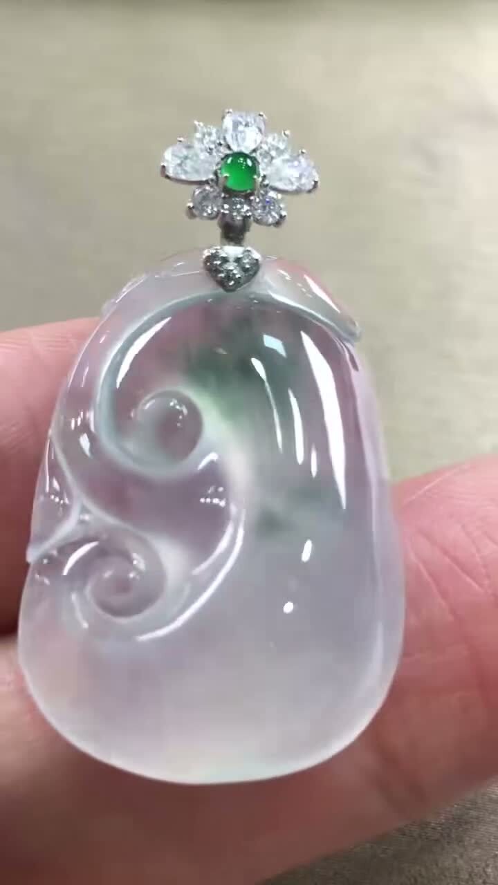 翡翠如意,天然翡翠A玉, 緬甸玉, Jade, Jadeite
