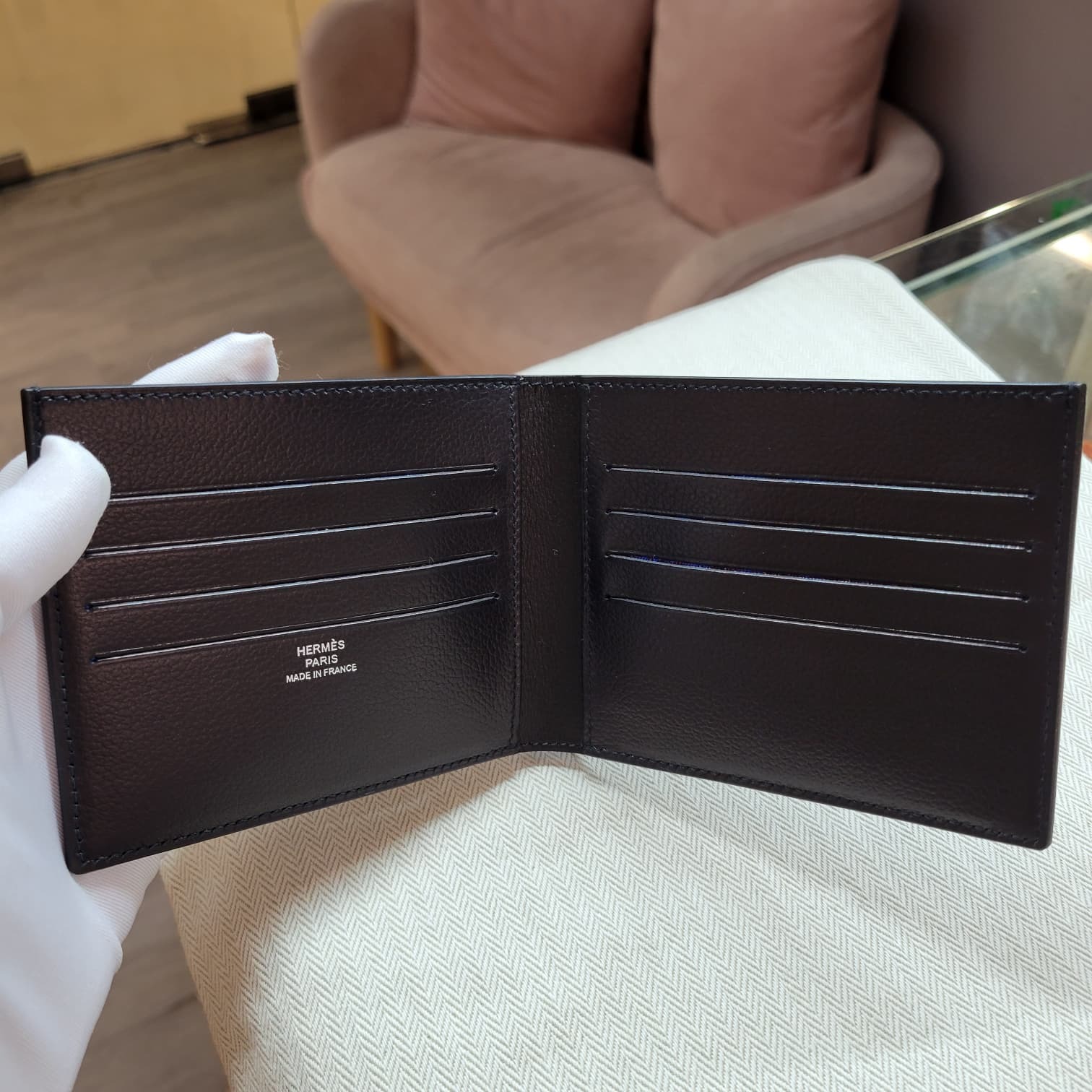 Hermes Citizen Twill Compact wallet noir / bleu de France / bleu saphir 短銀包男士