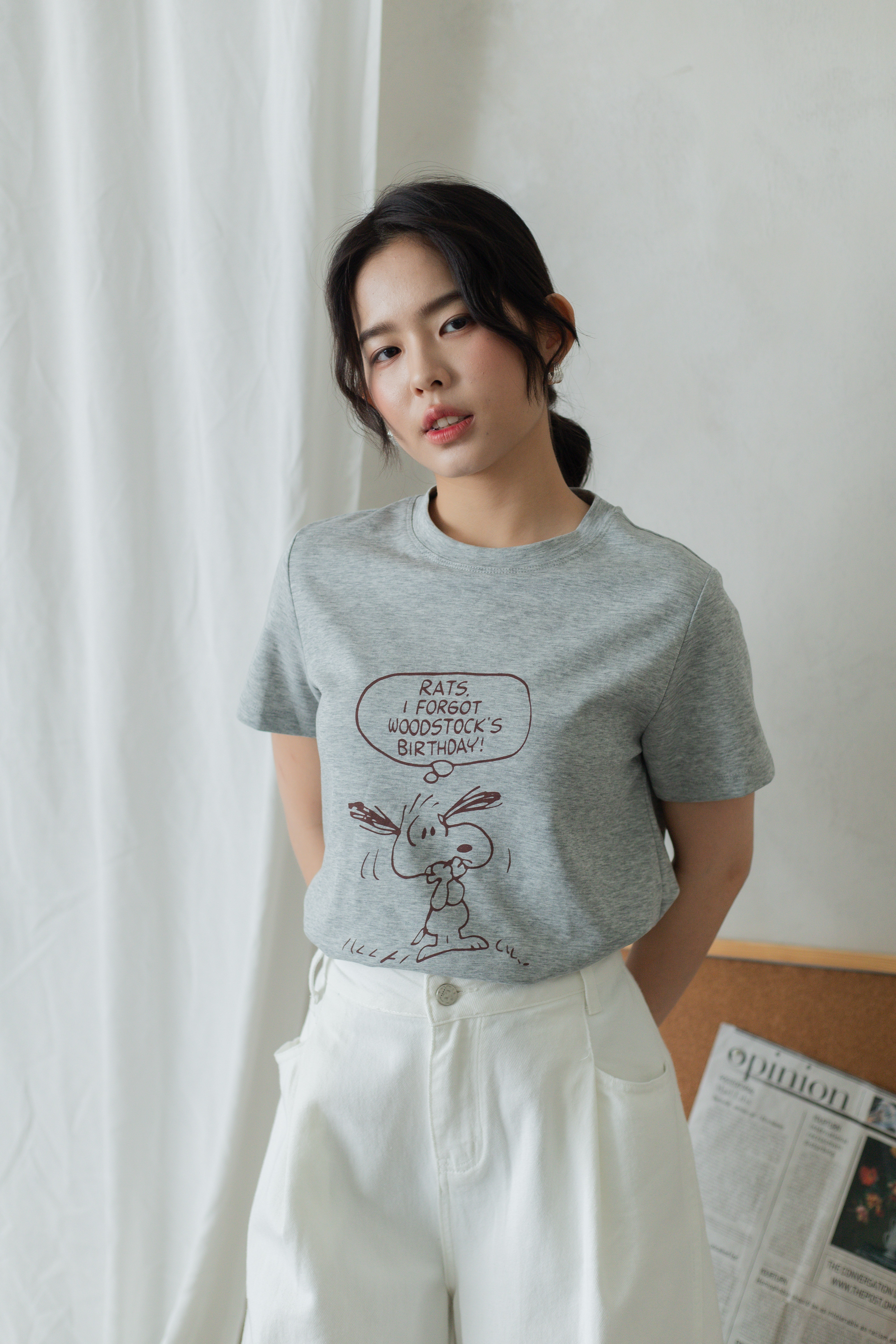 Snoopy Relaxed Tee Light Grey  -2800TSLGY