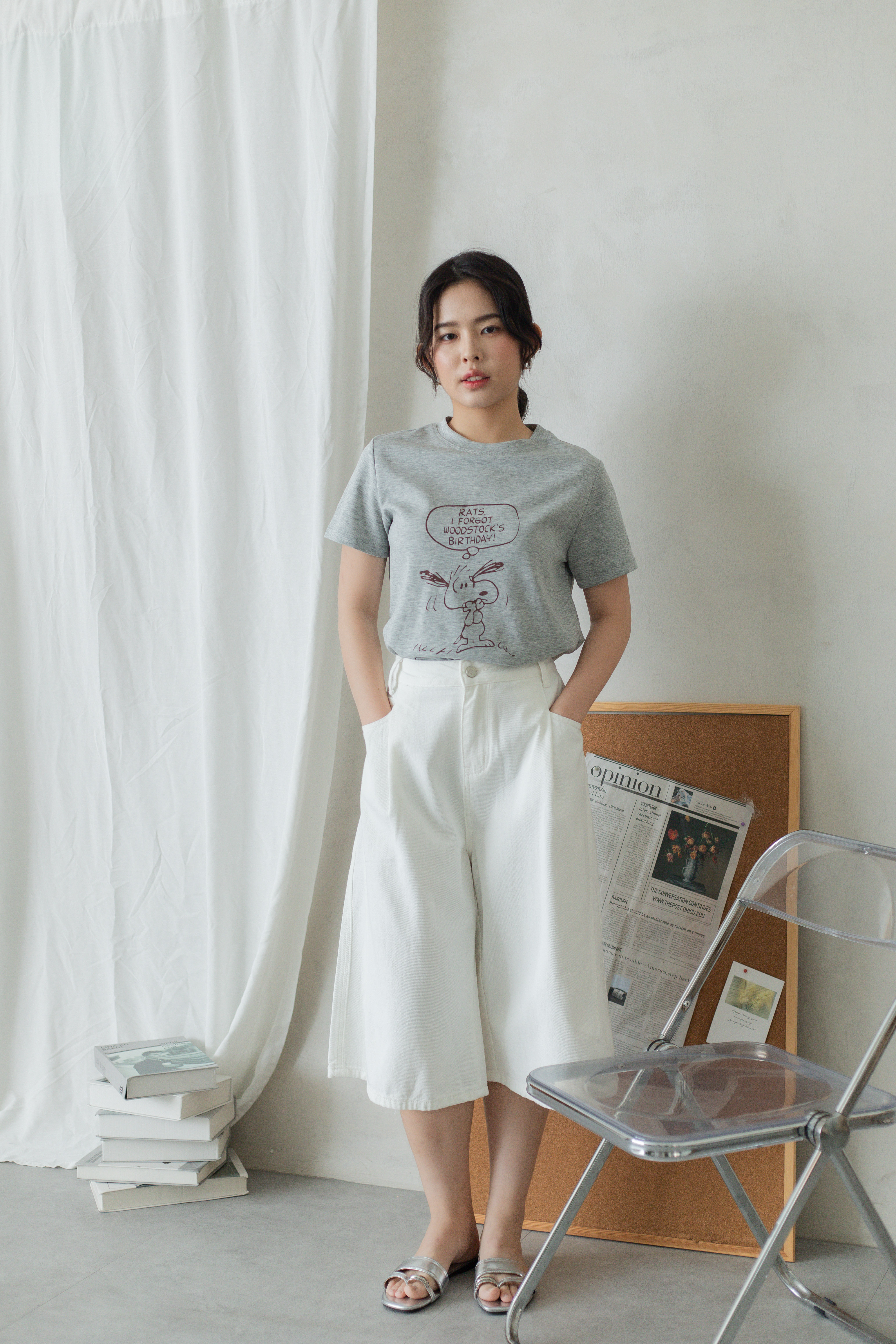 Snoopy Relaxed Tee Light Grey  -2800TSLGY