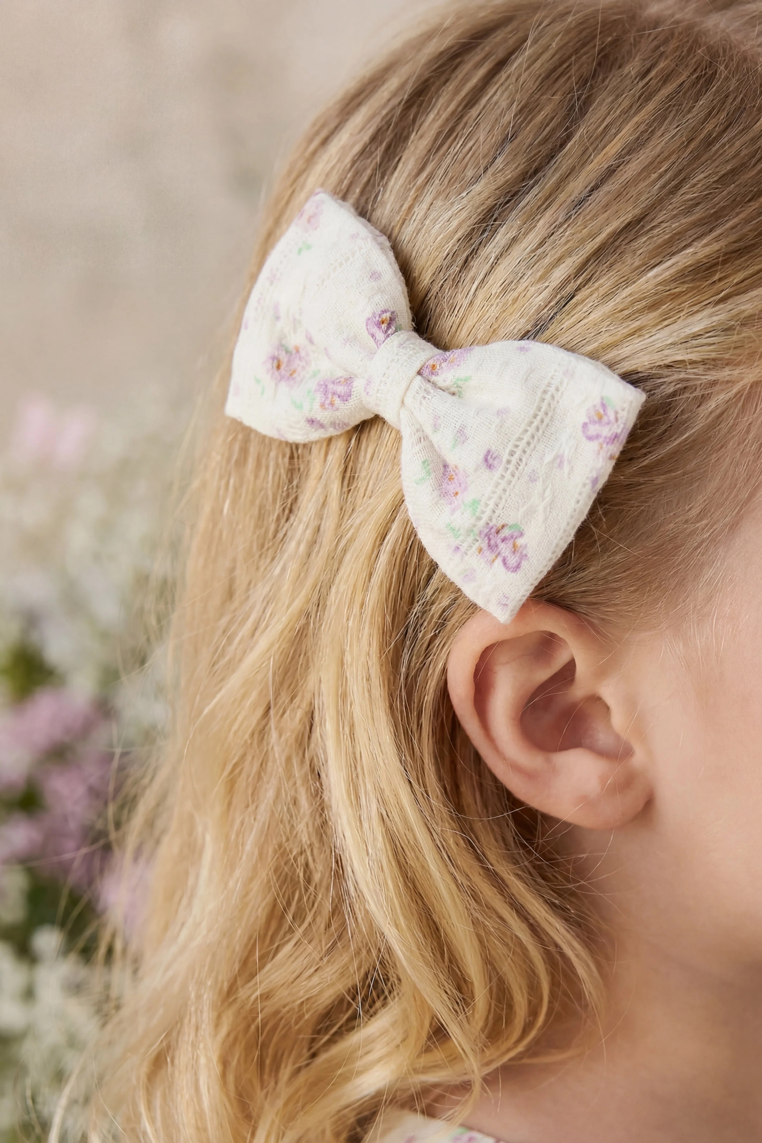 【預購】JAMIE KAY -Organic Cotton Desiree Bow（Molly Lilac）