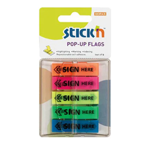 STICK'N  26004 抽取式標籤 - 5色 SIGN HERE (150張裝) 508486040