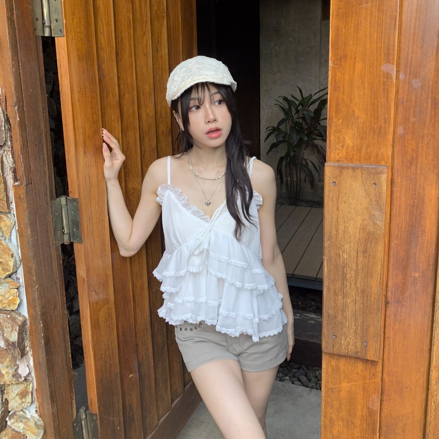 ISA_凡爾賽花園 層次感荷葉邊蛋糕擺娃娃衫_66010