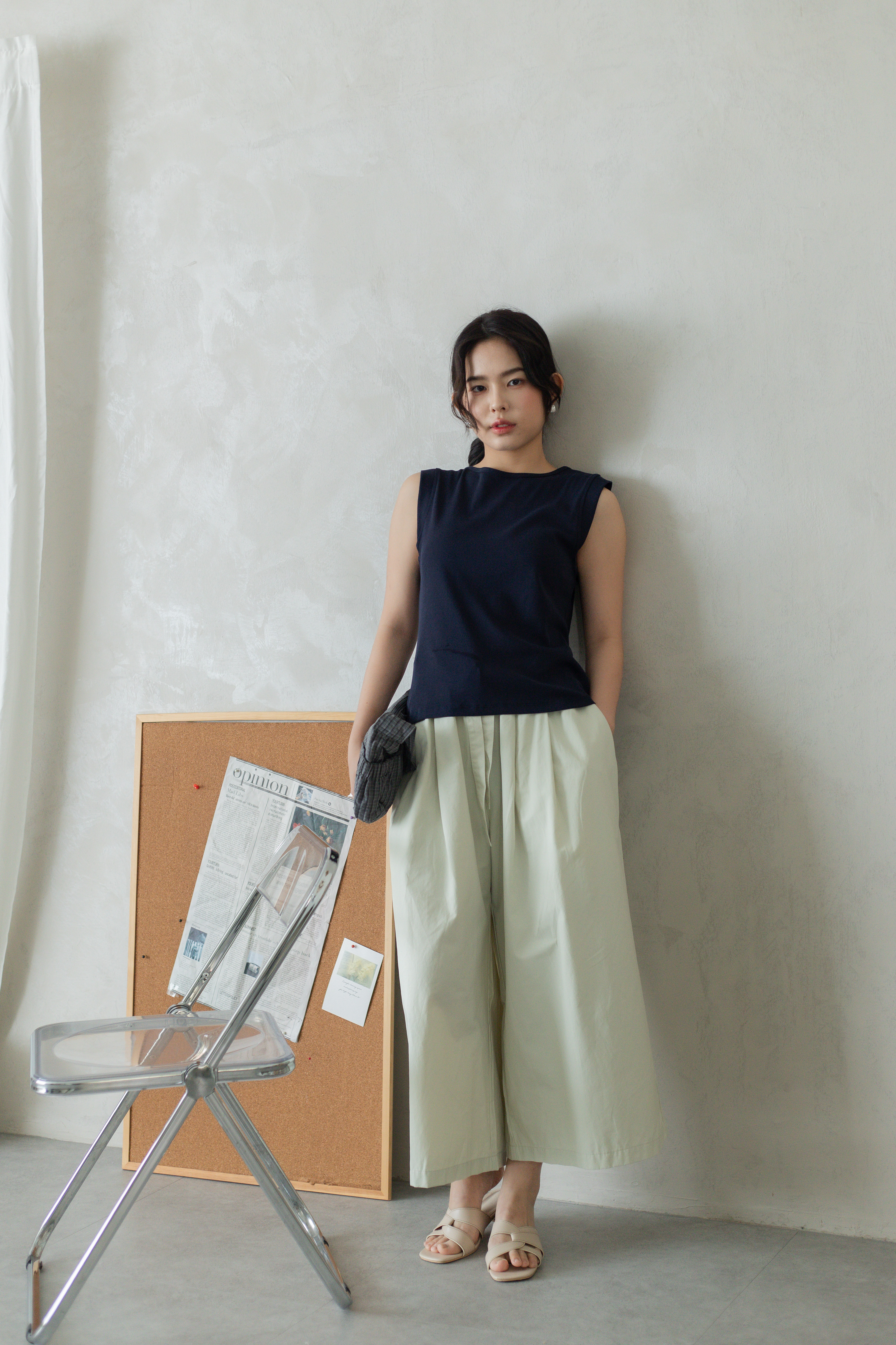 Yoa Clean Cut Tank Top Navy-2796TVNAV