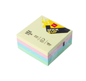得力 EA01703 3" x 3" 淡色可再黏告事貼 508483701